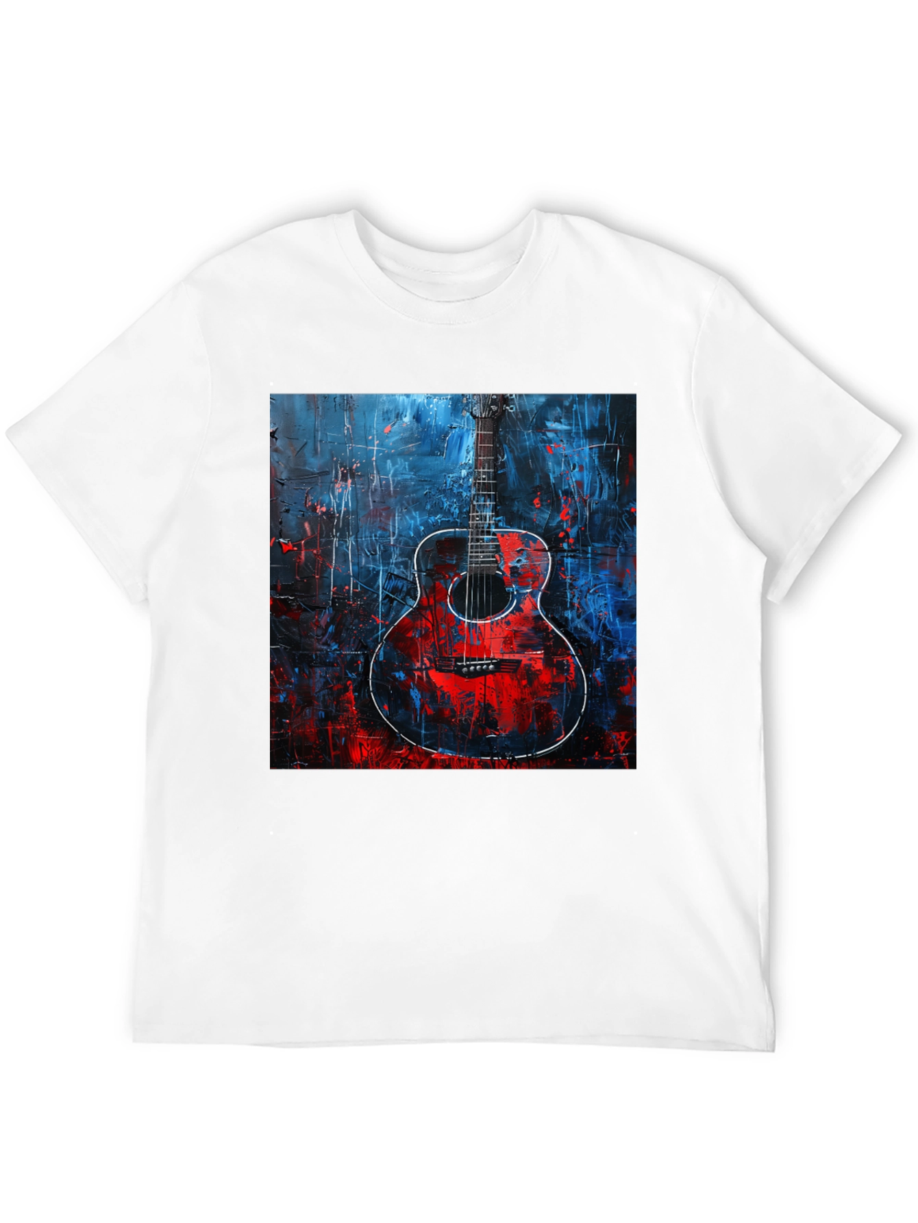 Abstract Guitar Graphic Tee - Unisex Soft Cotton T-Shirt