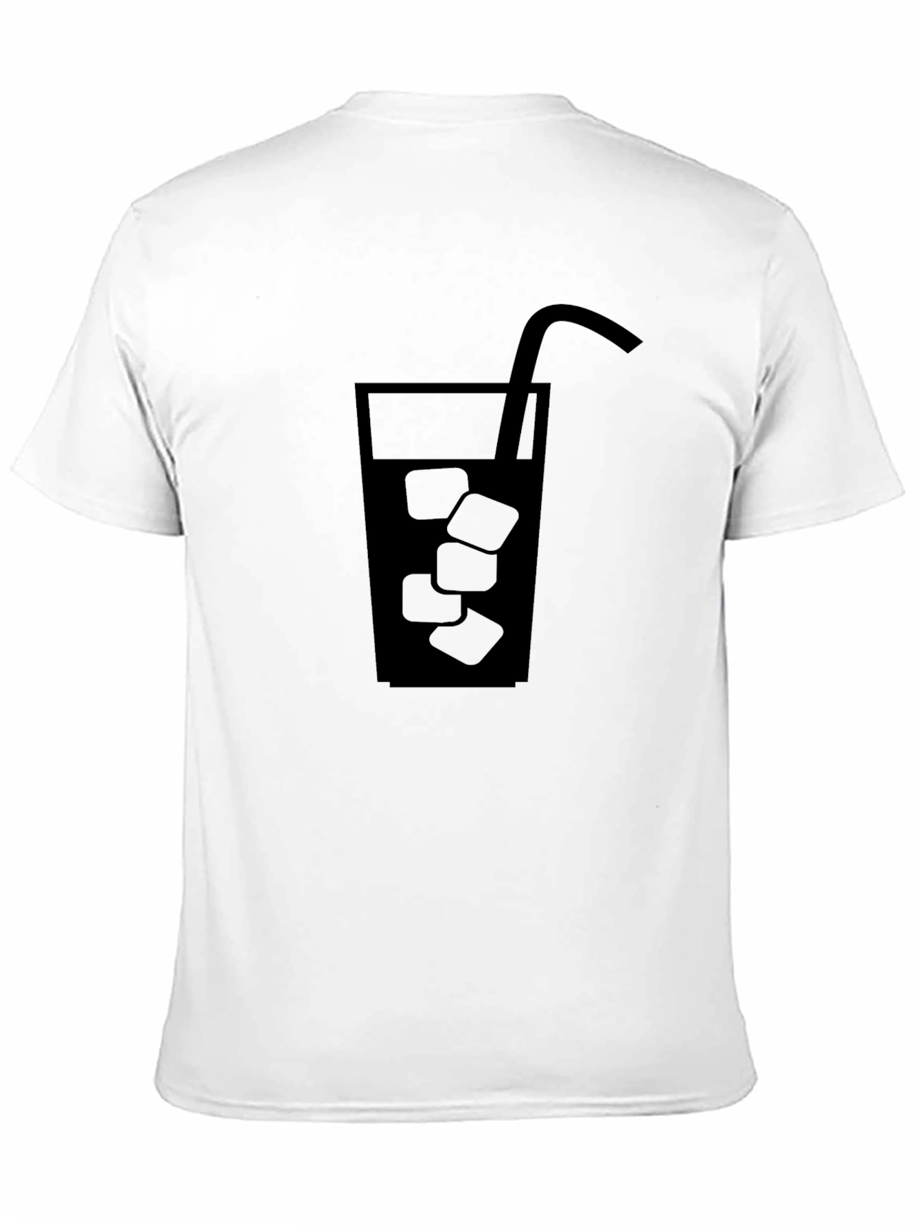 Mens Black Graphic Tee - Drink with Ice