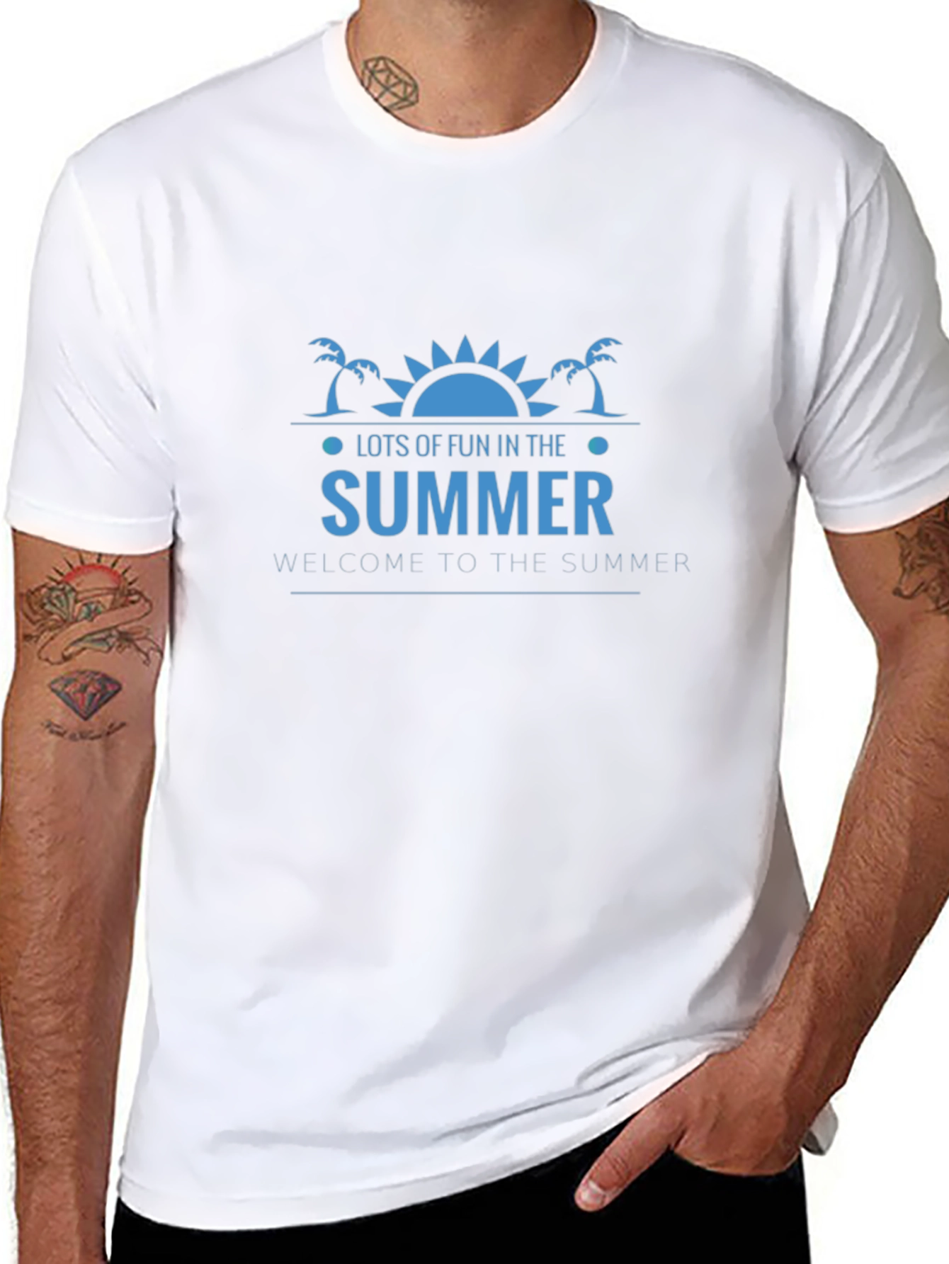 Summer Fun Graphic Black T-Shirt