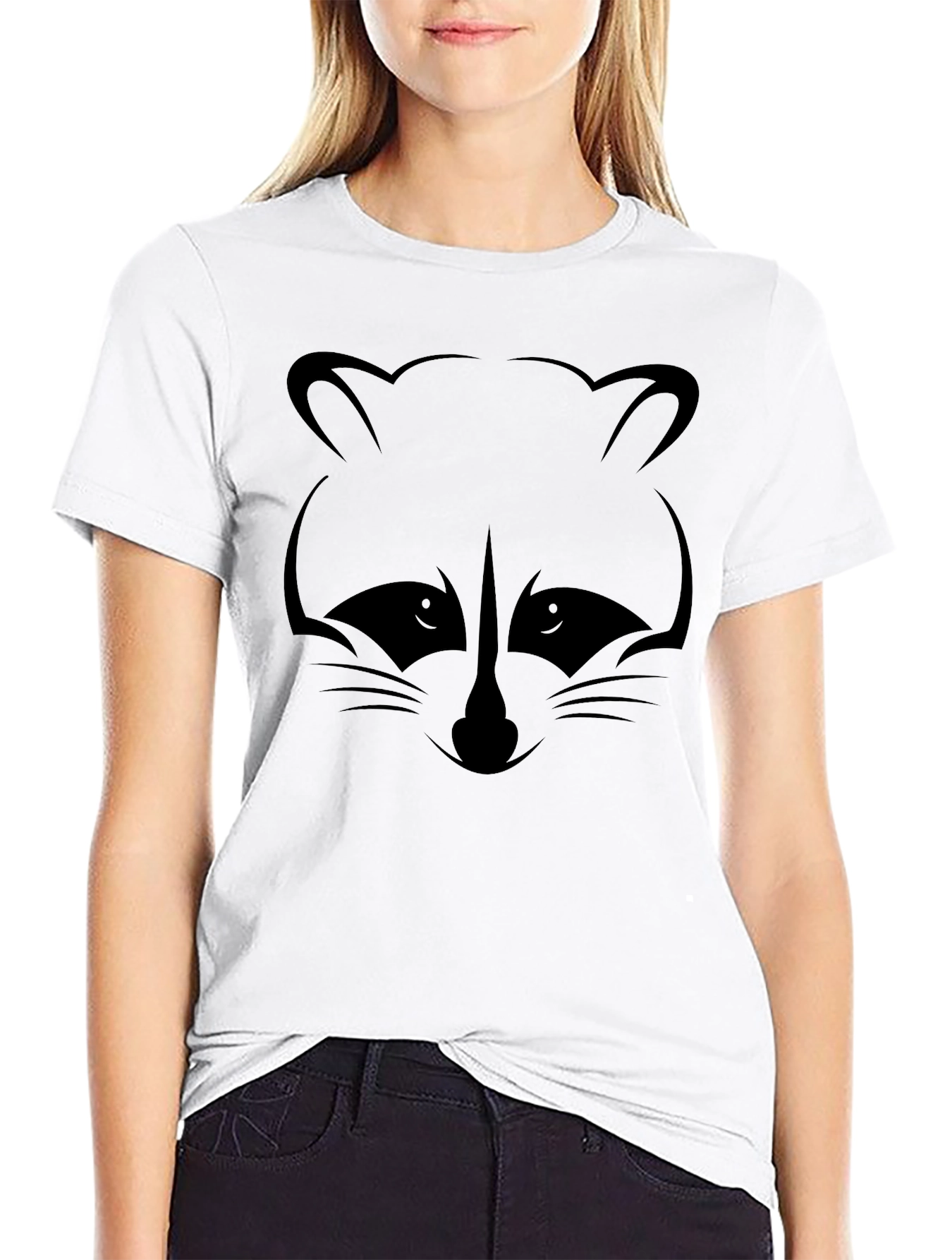 Raccoon Graphic T-Shirt - Black