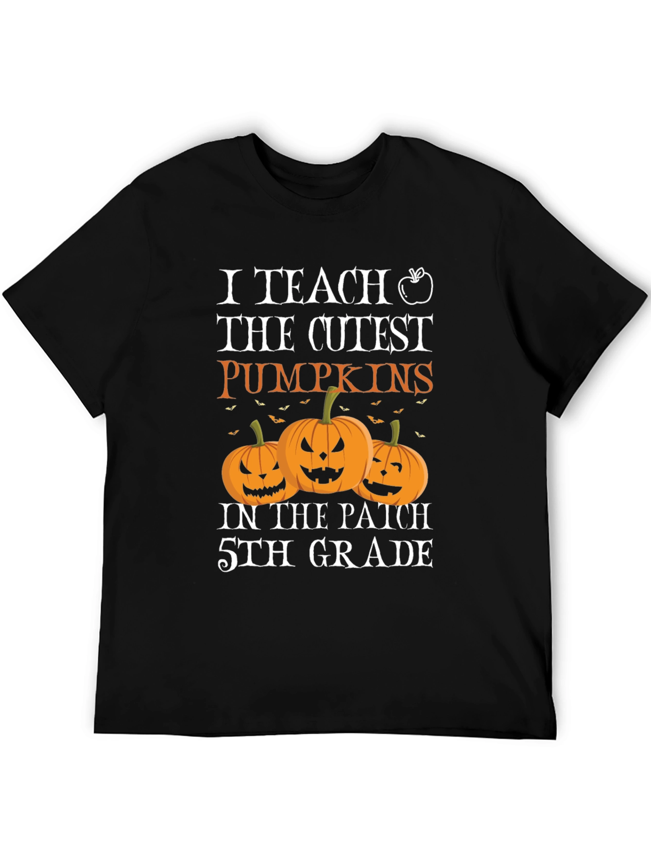 Cute Teacher Halloween T-Shirt with Pumpkins