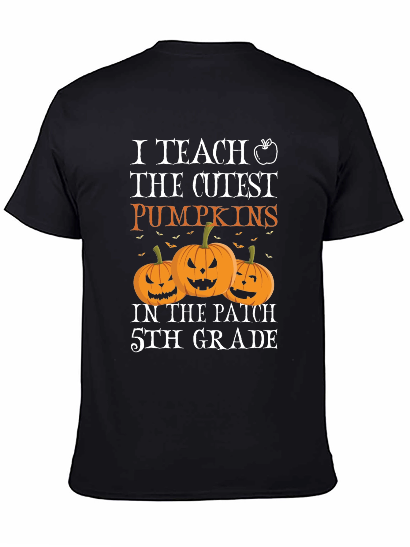 Cute Teacher Halloween T-Shirt with Pumpkins