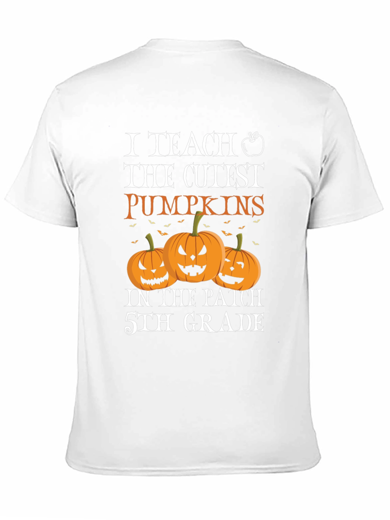 Cute Teacher Halloween T-Shirt with Pumpkins