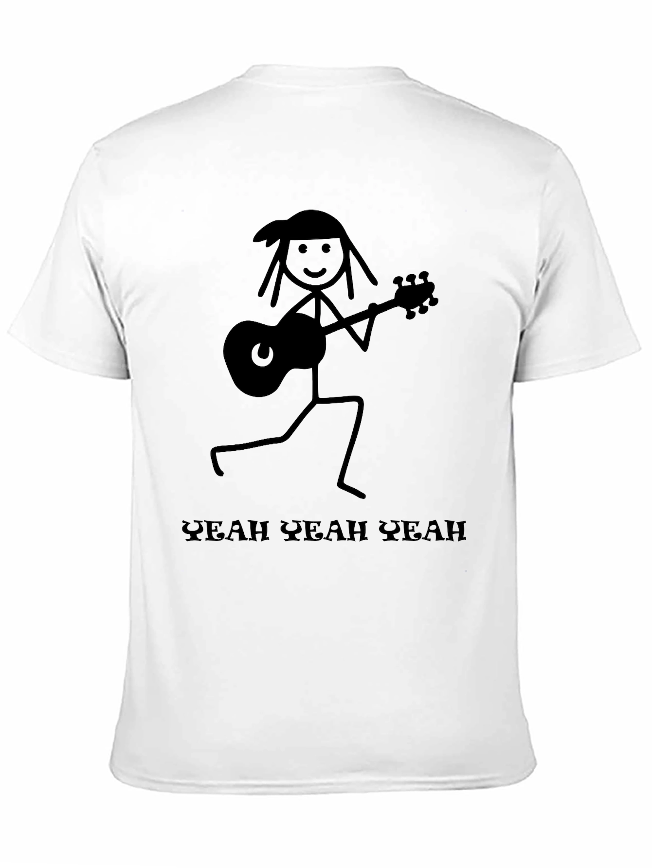 Yeah Yeah Yeahs Guitar Stick Figure Black T-Shirt