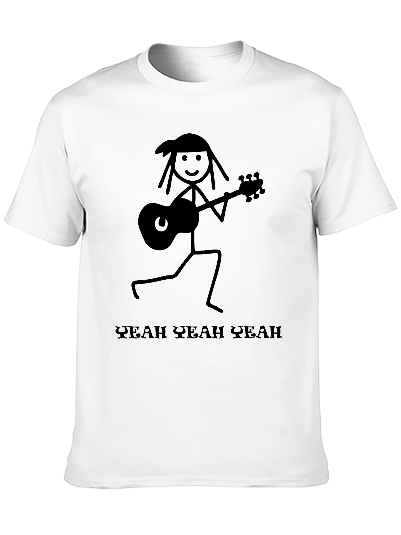 Yeah Yeah Yeahs Guitar Stick Figure Black T-Shirt