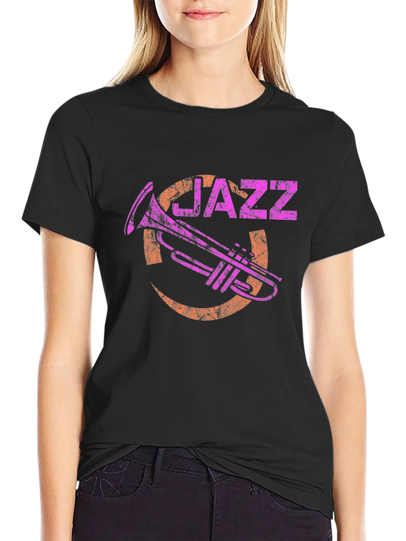 Jazz Trumpet Graphic T-Shirt - Black