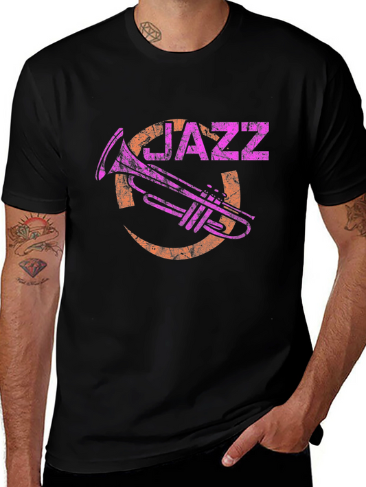Jazz Trumpet Graphic T-Shirt - Black