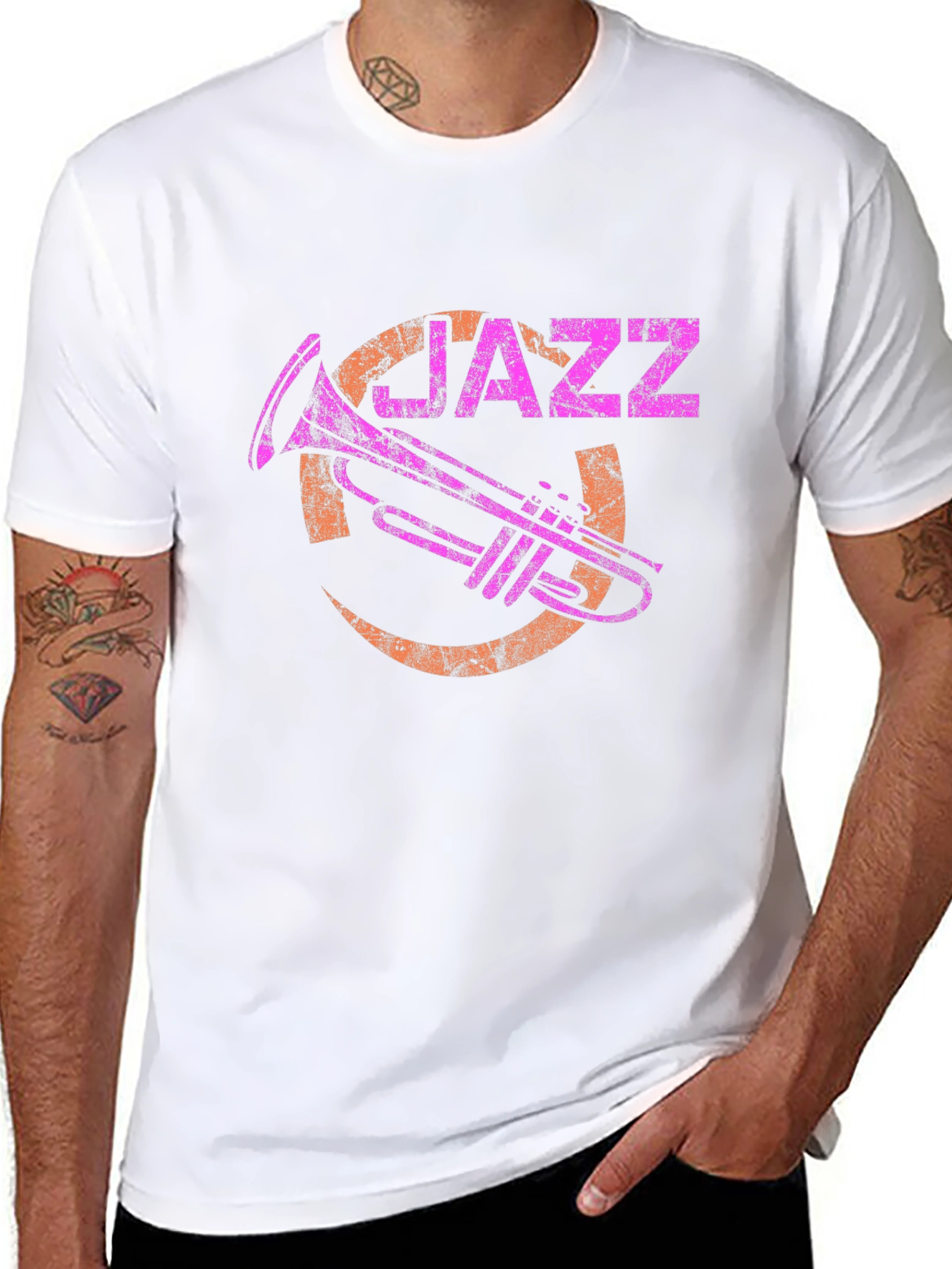 Jazz Trumpet Graphic T-Shirt - Black