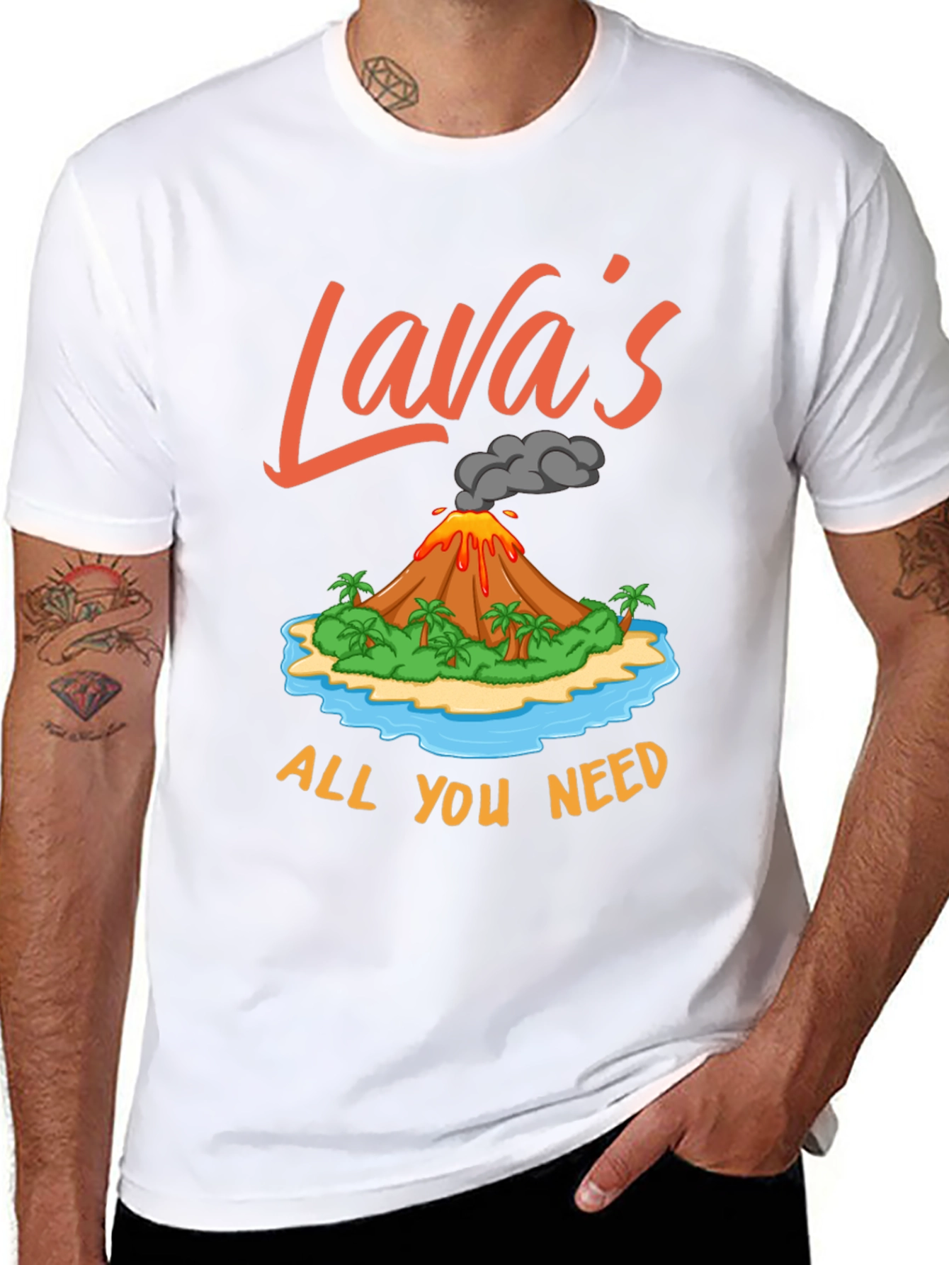 Lavas All You Need Mens Graphic T-Shirt