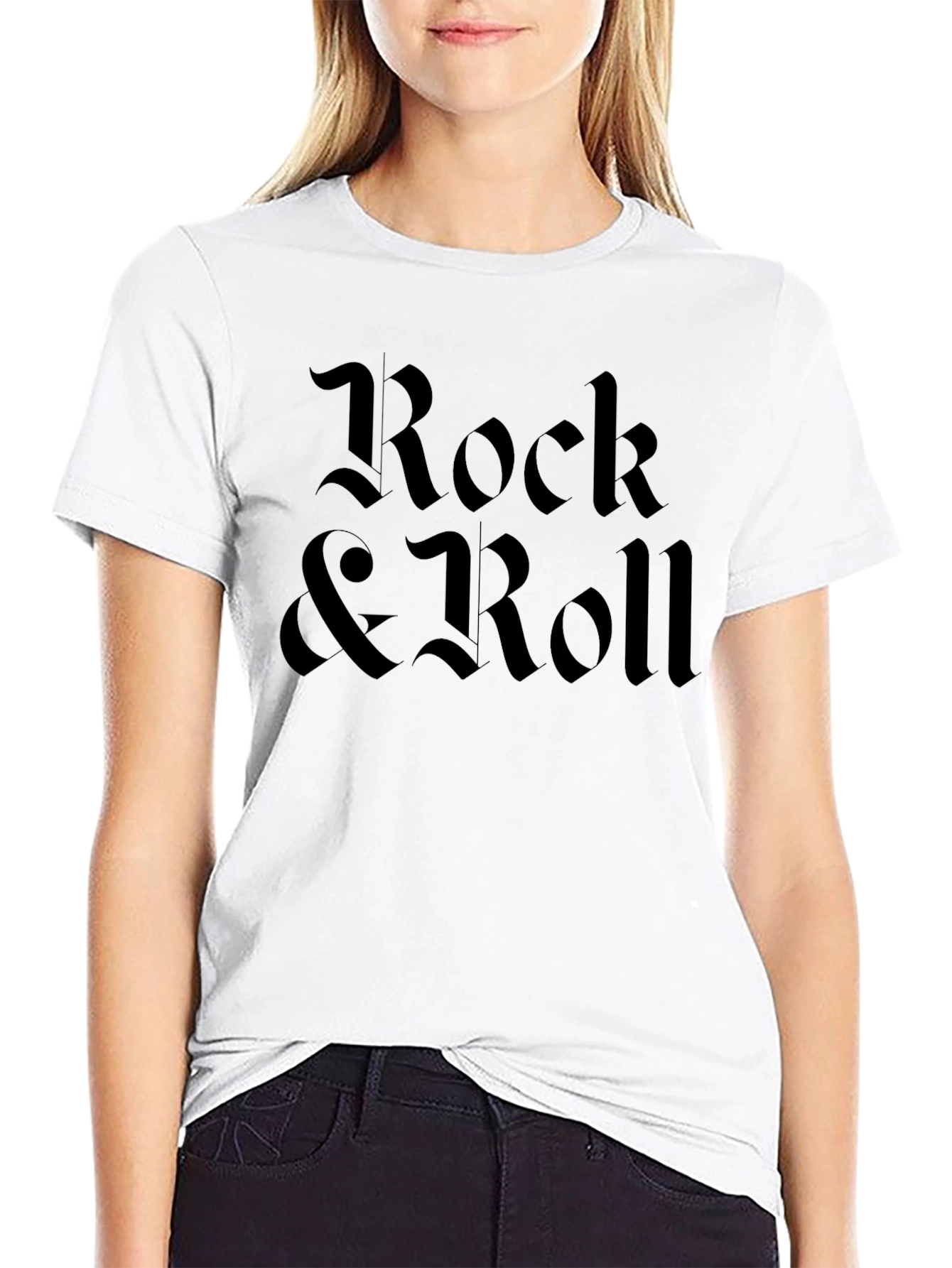 Rock & Roll Black Graphic T-Shirt