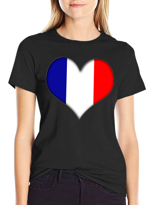 French Heart Flag Graphic Tee