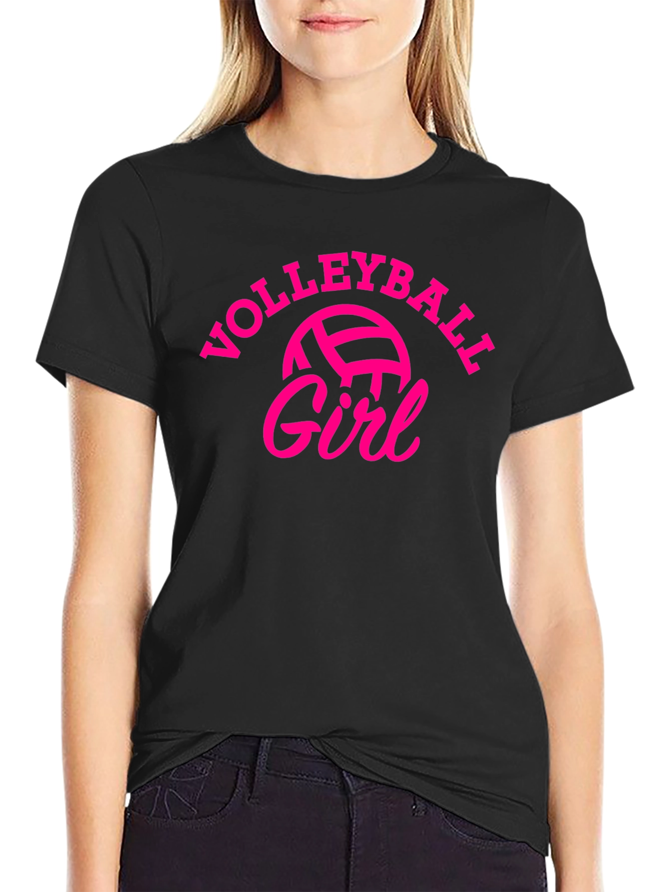 Volleyball Girl Graphic T-Shirt - Sporty & Stylish