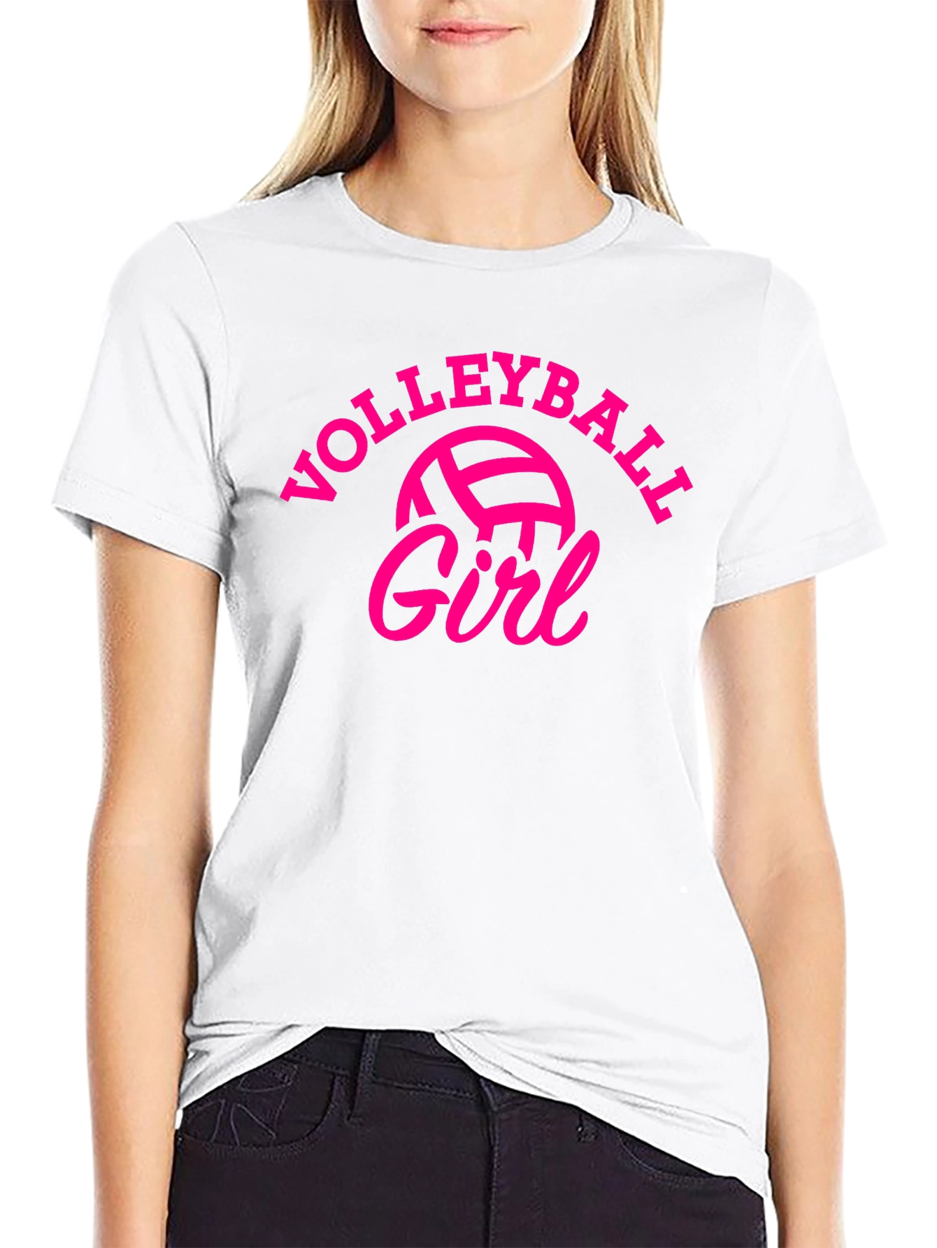Volleyball Girl Graphic T-Shirt - Sporty & Stylish