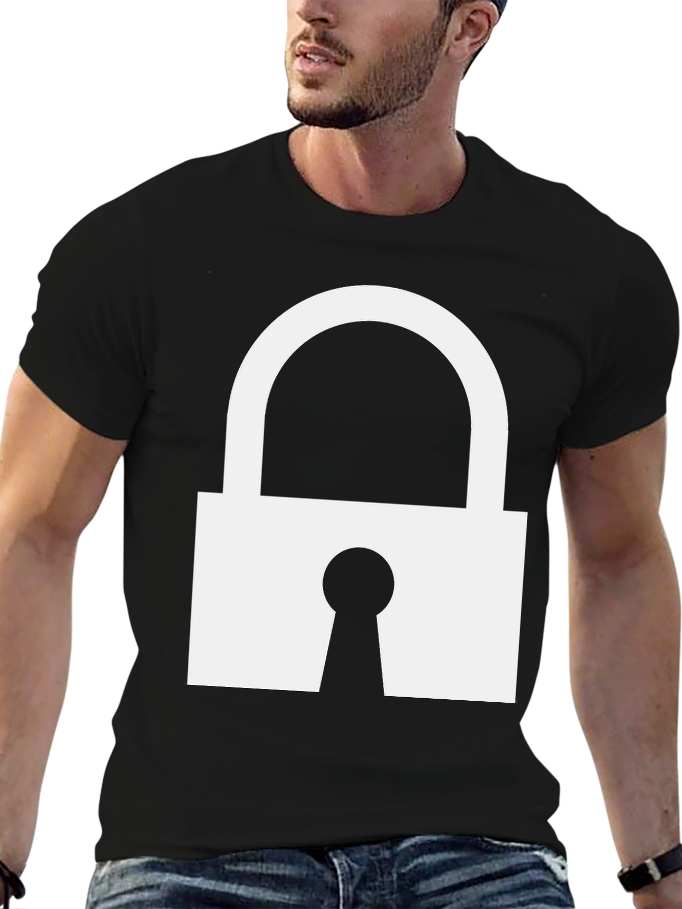 Lock Graphic Tee - Secure Style