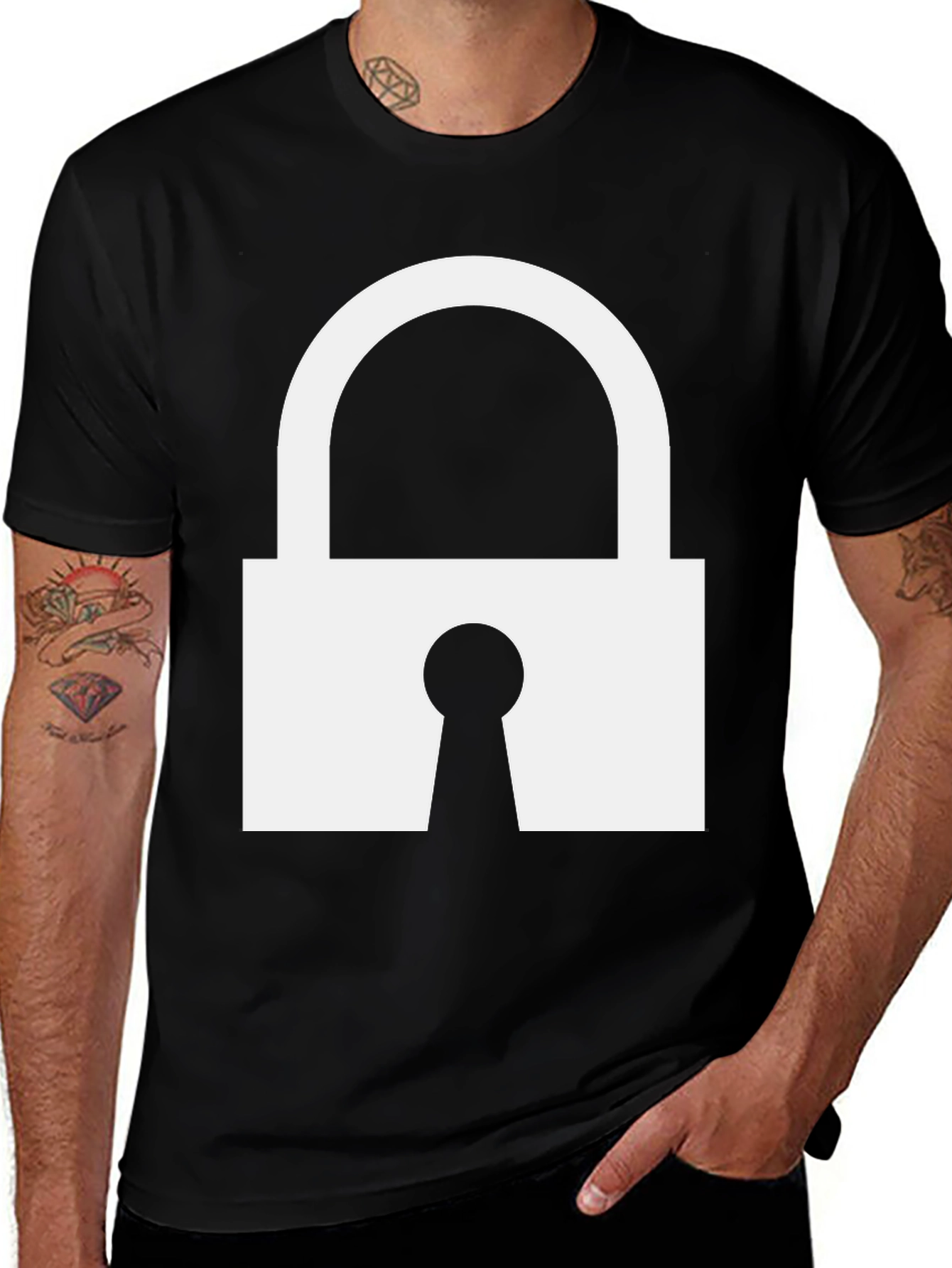 Lock Graphic Tee - Secure Style