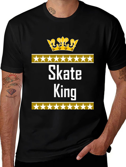 Skate King Black T-Shirt with Crown Design