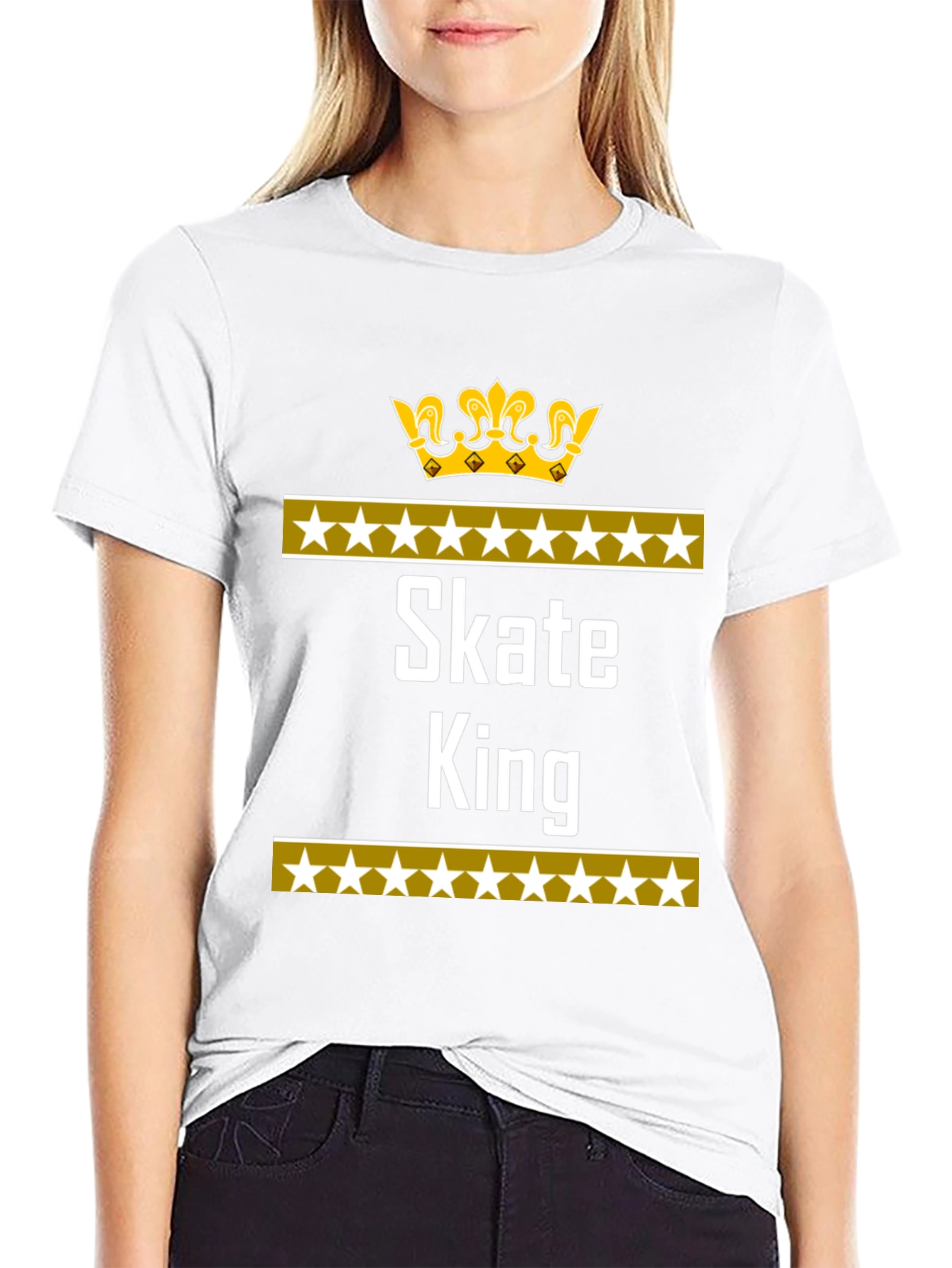 Skate King Black T-Shirt with Crown Design