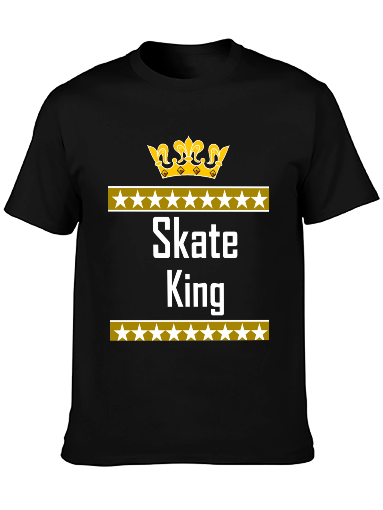 Skate King Black T-Shirt with Crown Design