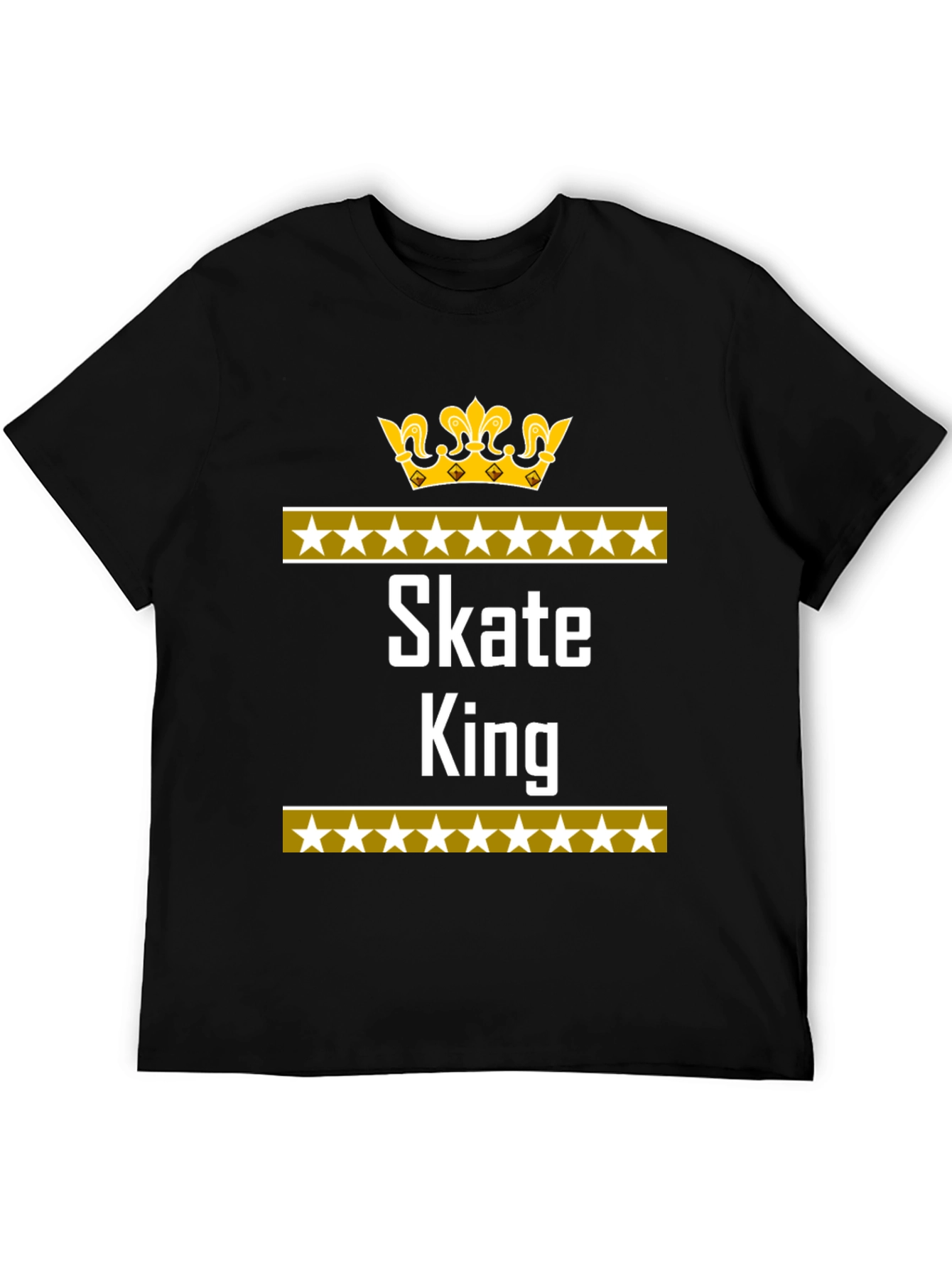 Skate King Black T-Shirt with Crown Design