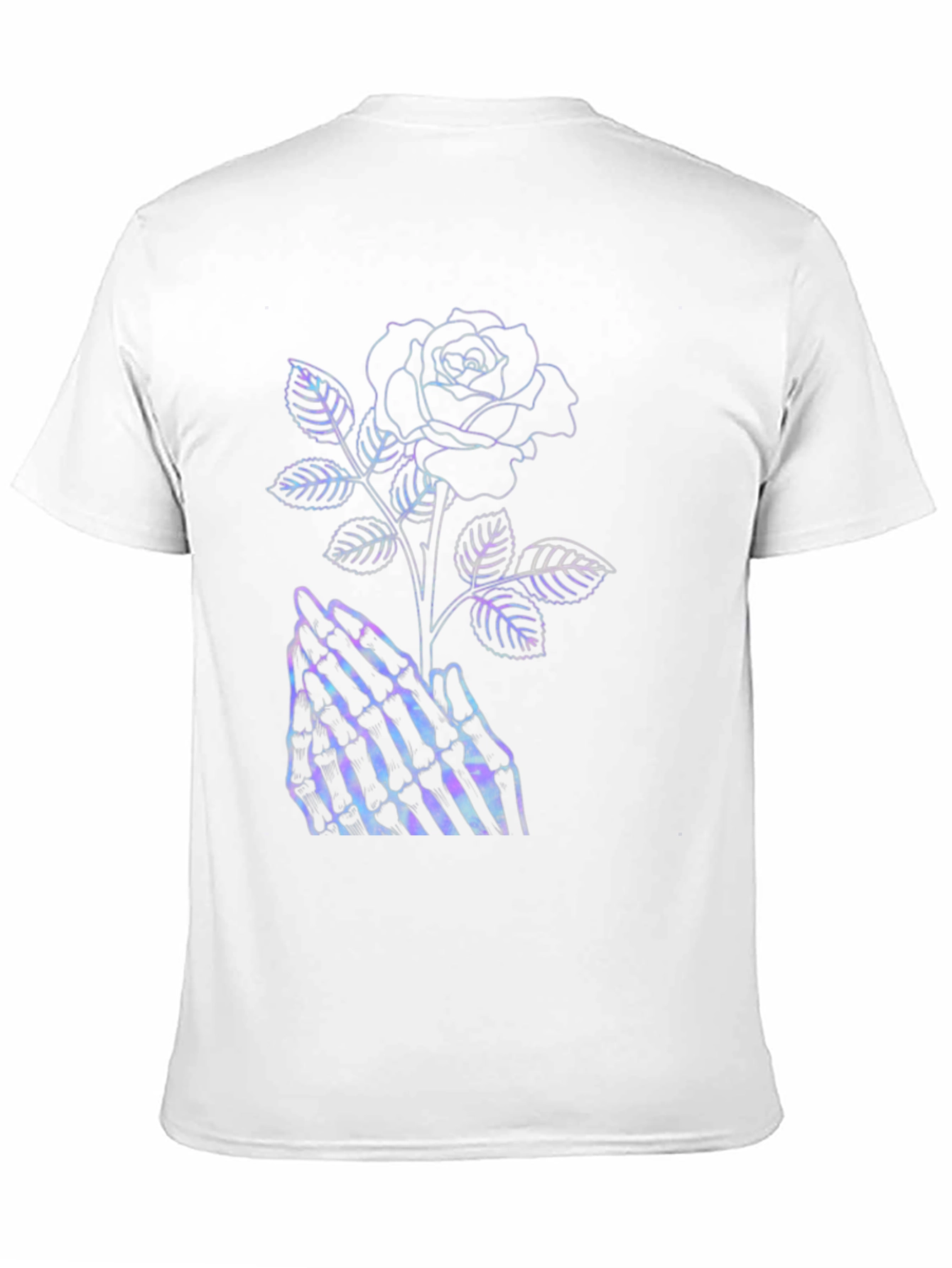 Gothic Rose Skeleton Hands Graphic Tee