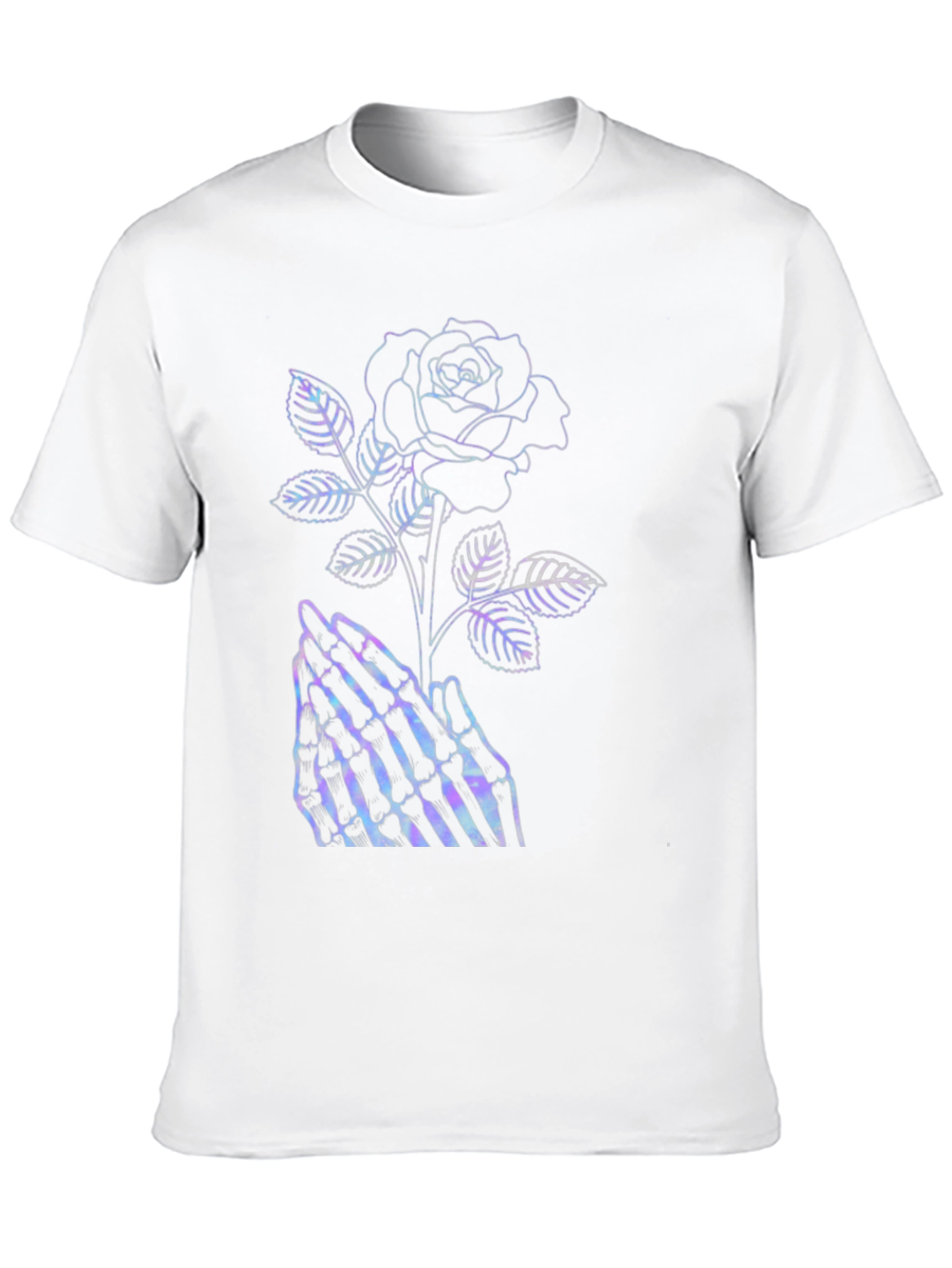 Gothic Rose Skeleton Hands Graphic Tee