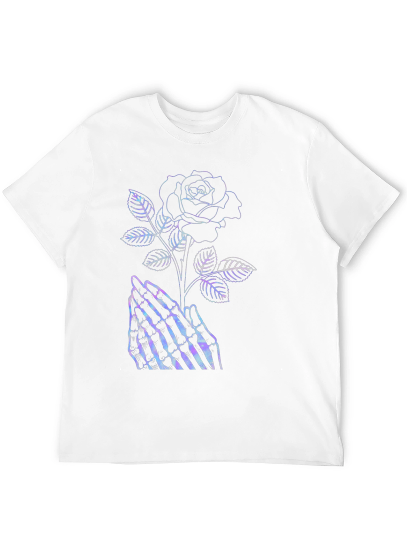 Gothic Rose Skeleton Hands Graphic Tee