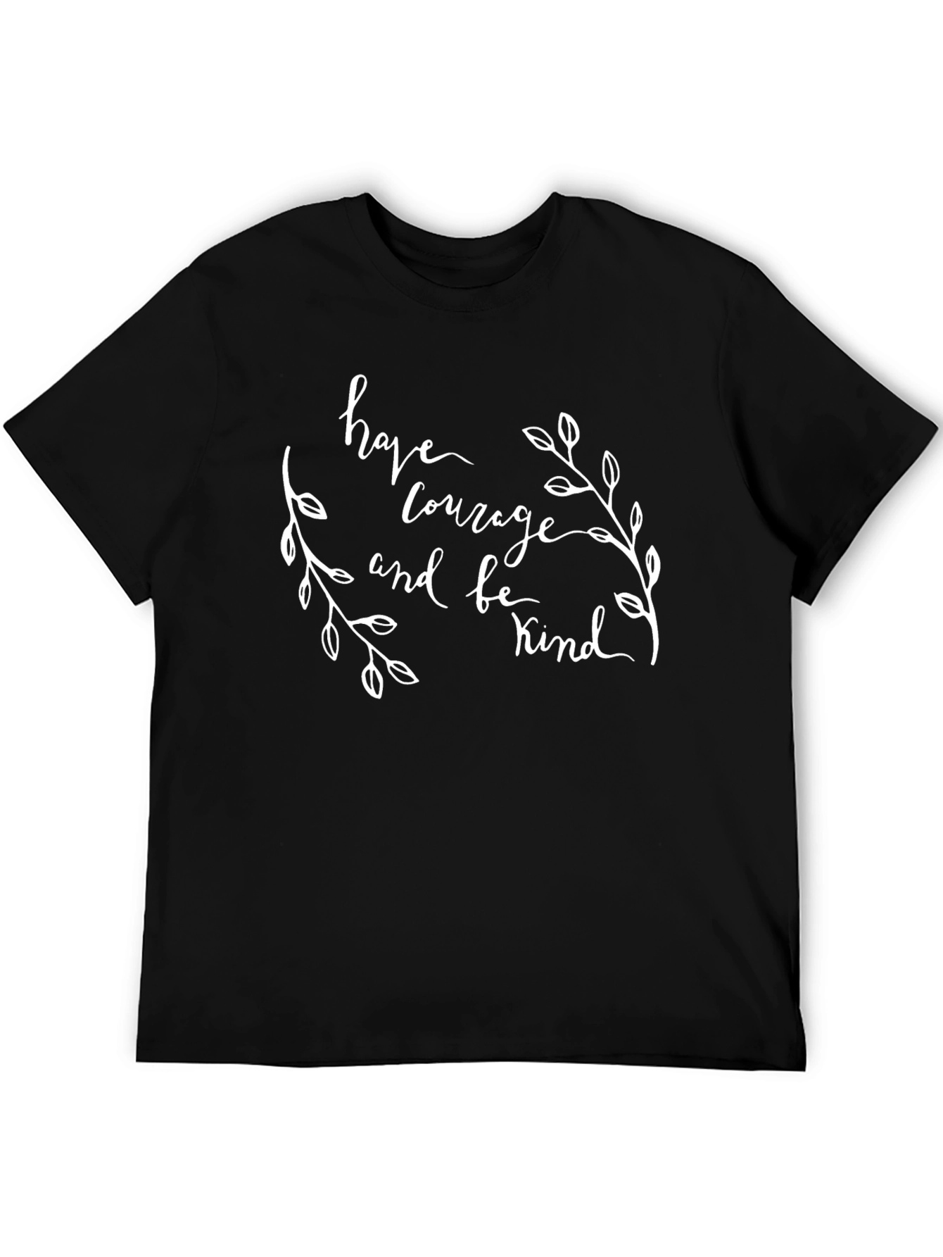 Courage & Kindness Graphic Tee - Black Cotton Shirt