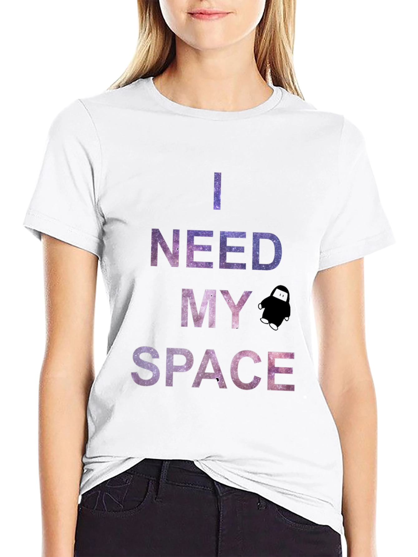 I Need My Space Graphic T-Shirt - Galaxy Design