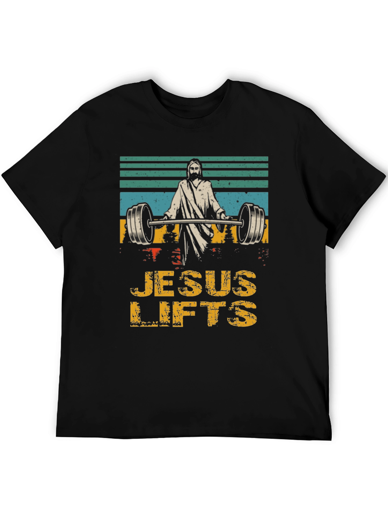 Jesus Lifts T-Shirt - Weightlifting Humor Tee