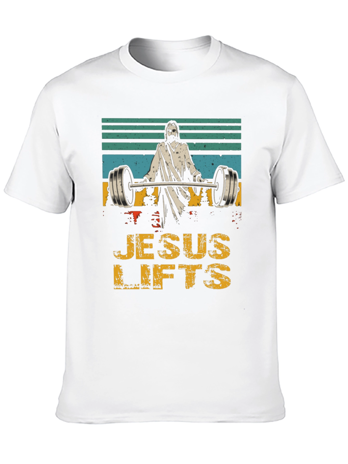 Jesus Lifts T-Shirt - Weightlifting Humor Tee