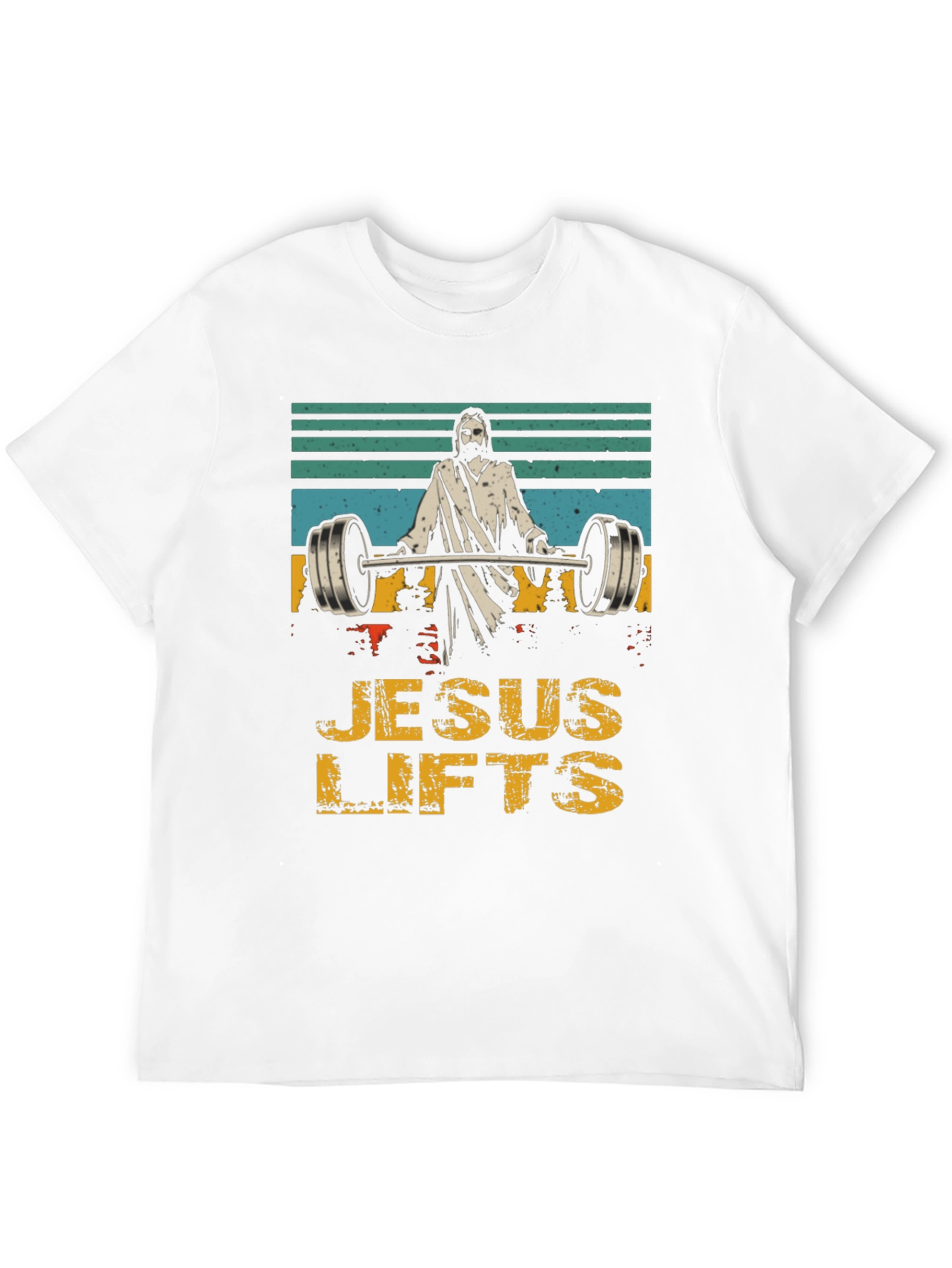 Jesus Lifts T-Shirt - Weightlifting Humor Tee