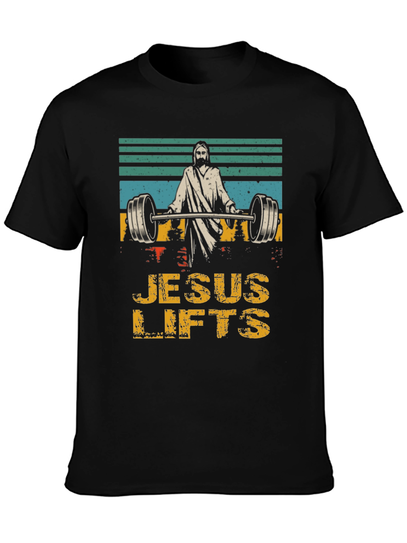 Jesus Lifts T-Shirt - Weightlifting Humor Tee
