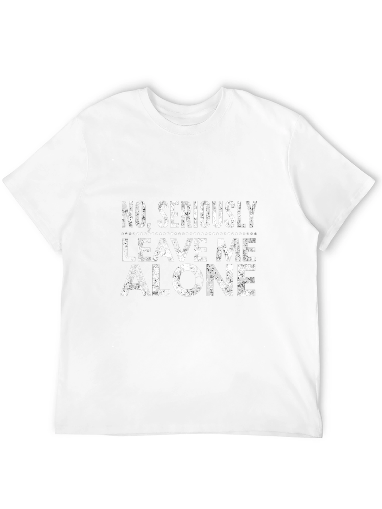 Humorous Leave Me Alone Black T-Shirt