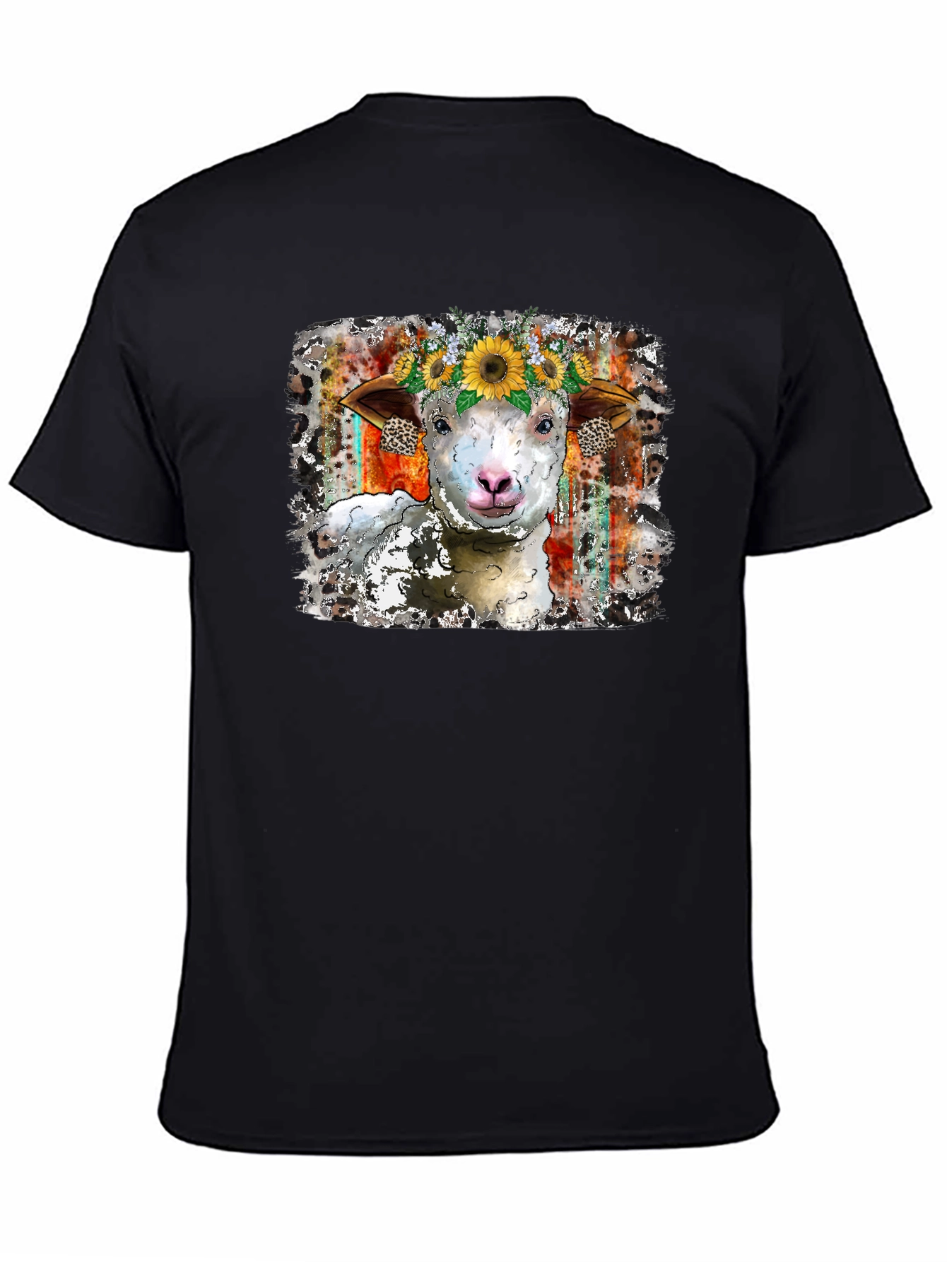 Sheep Sunflower Crown Graphic Tee