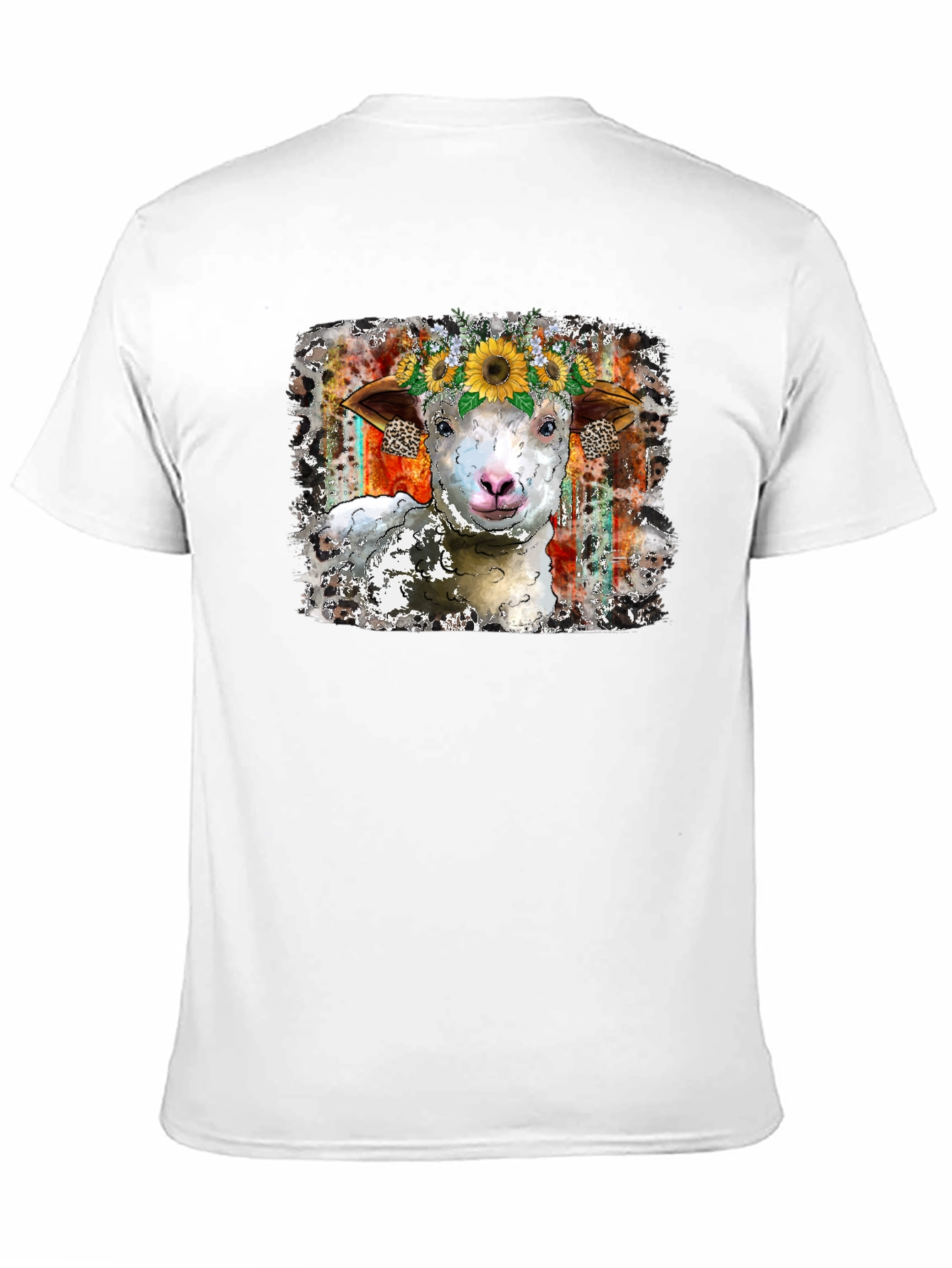 Sheep Sunflower Crown Graphic Tee