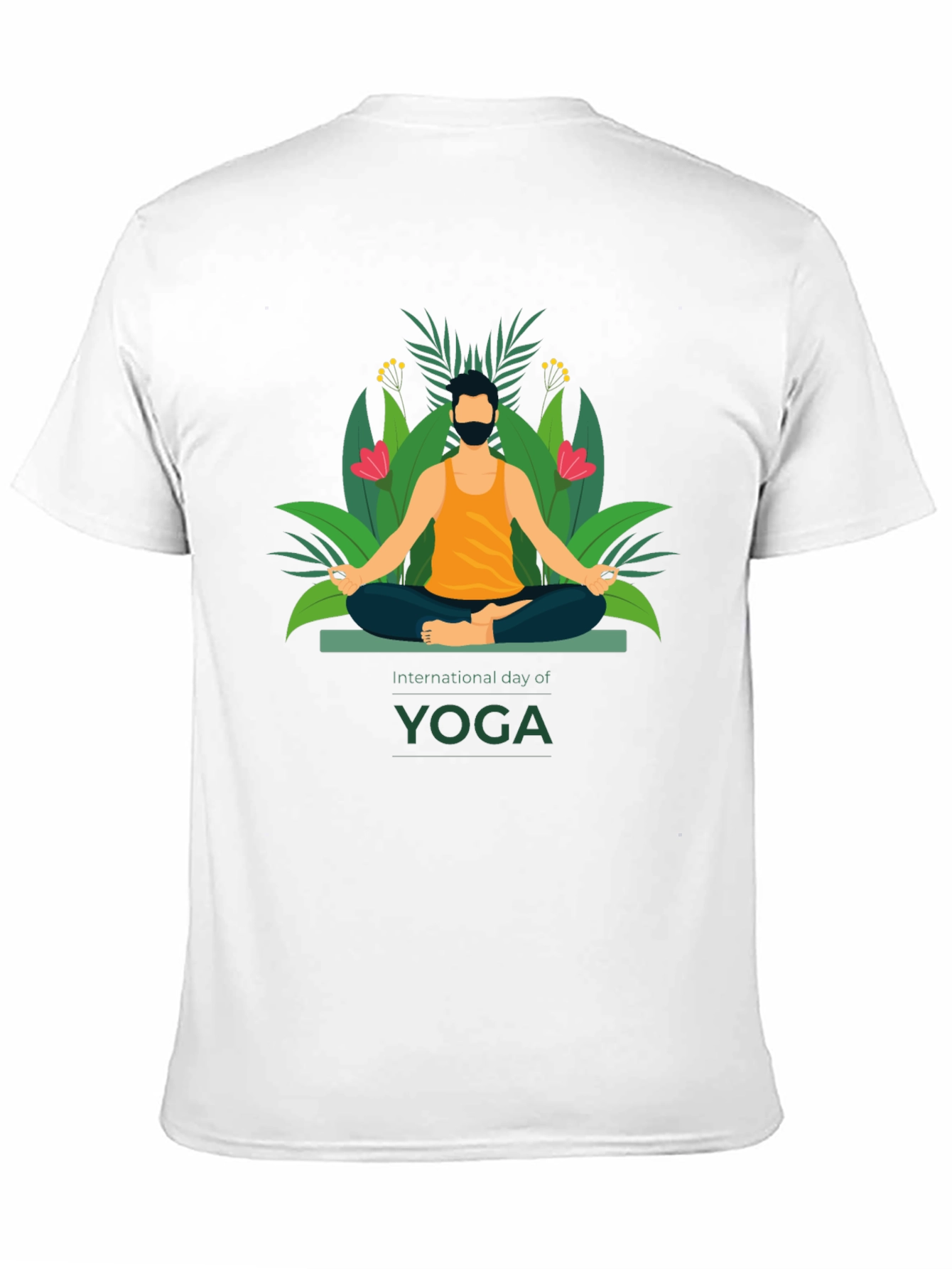 International Yoga Day Graphic Tee - Black