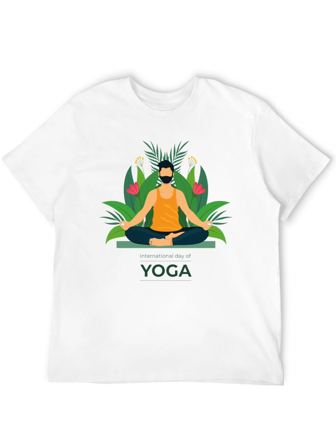 International Yoga Day Graphic Tee - Black