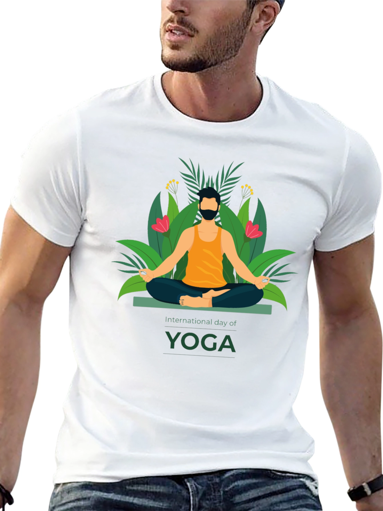 International Yoga Day Graphic Tee - Black