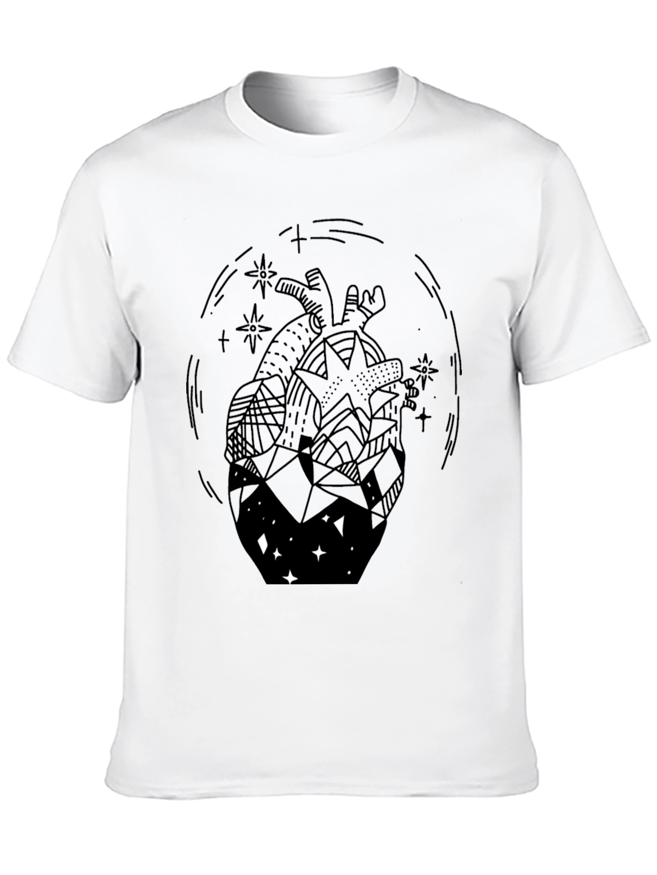 Abstract Heart Graphic Tee - Unique Design