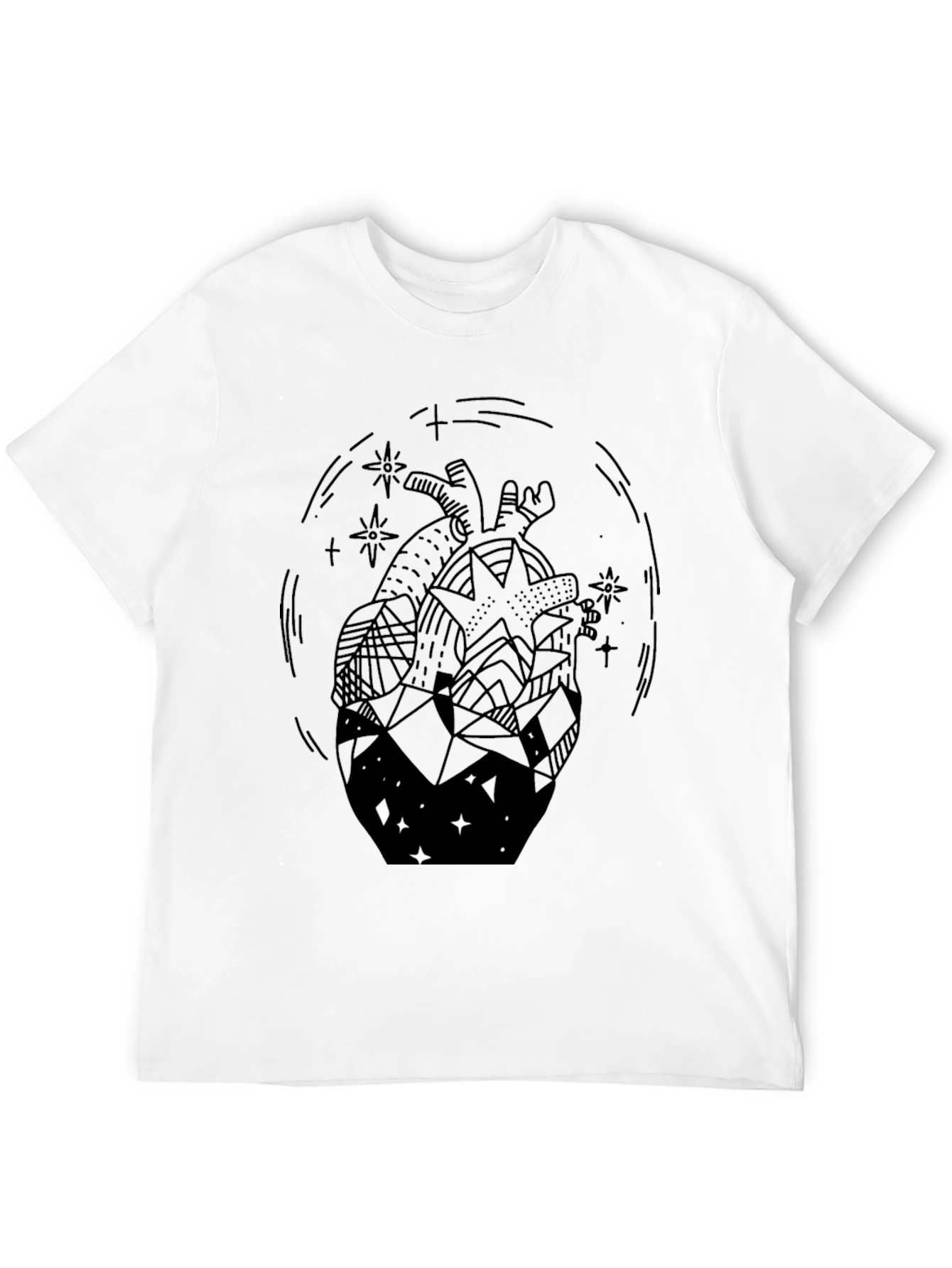 Abstract Heart Graphic Tee - Unique Design