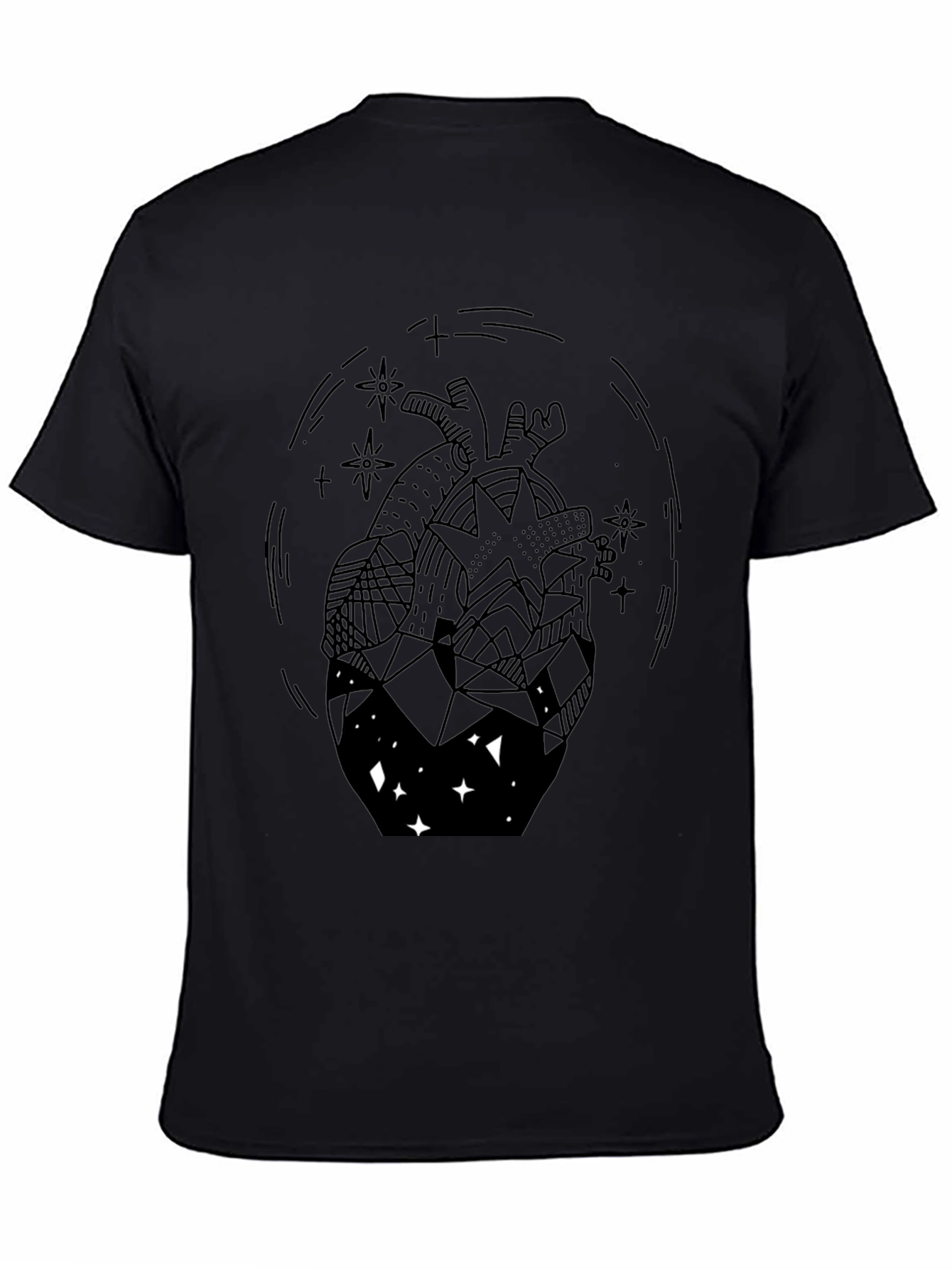 Abstract Heart Graphic Tee - Unique Design