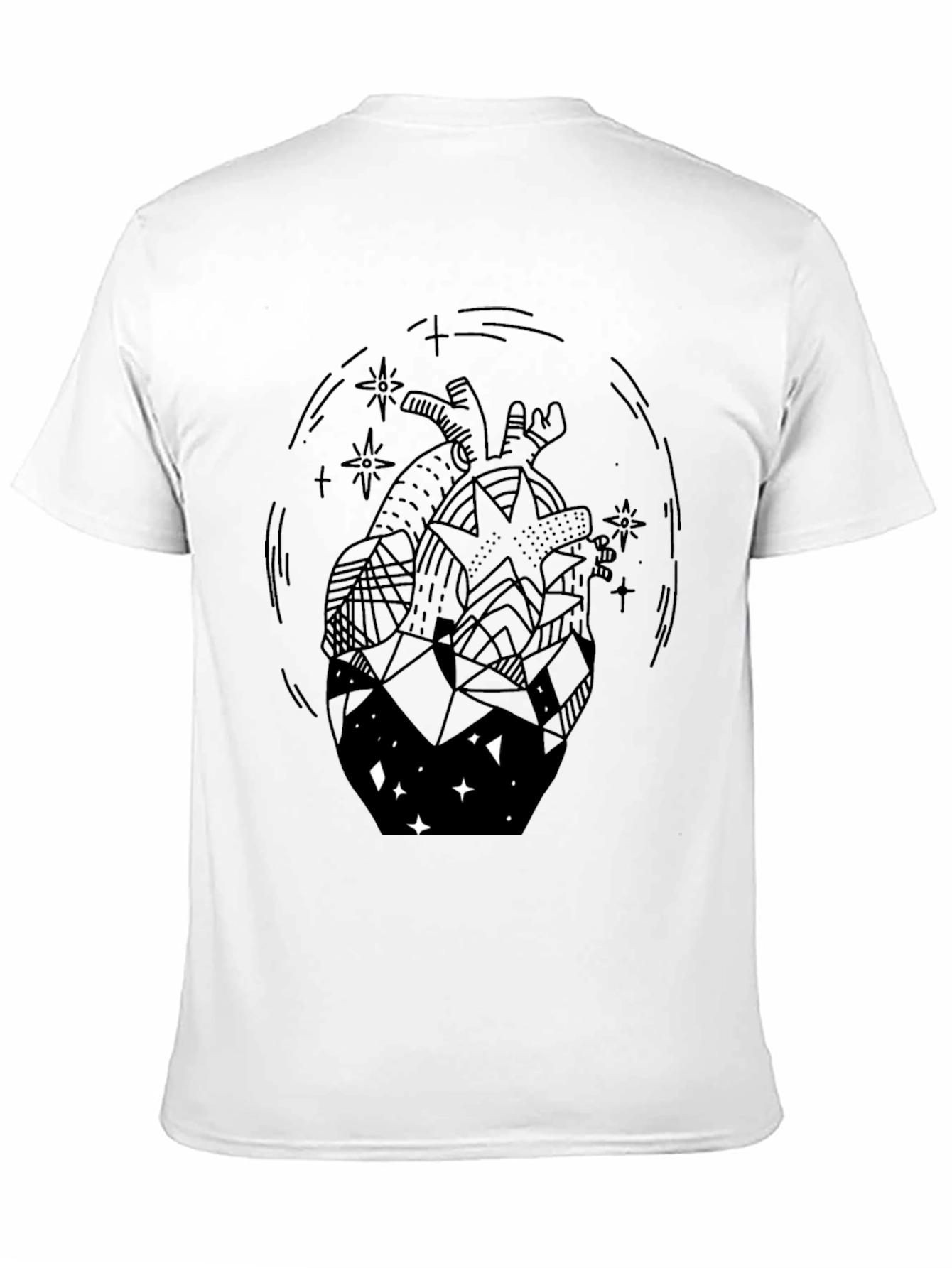 Abstract Heart Graphic Tee - Unique Design