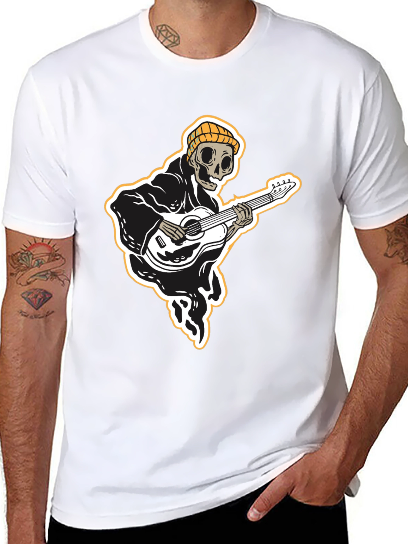 Skeleton Guitarist Graphic Tee