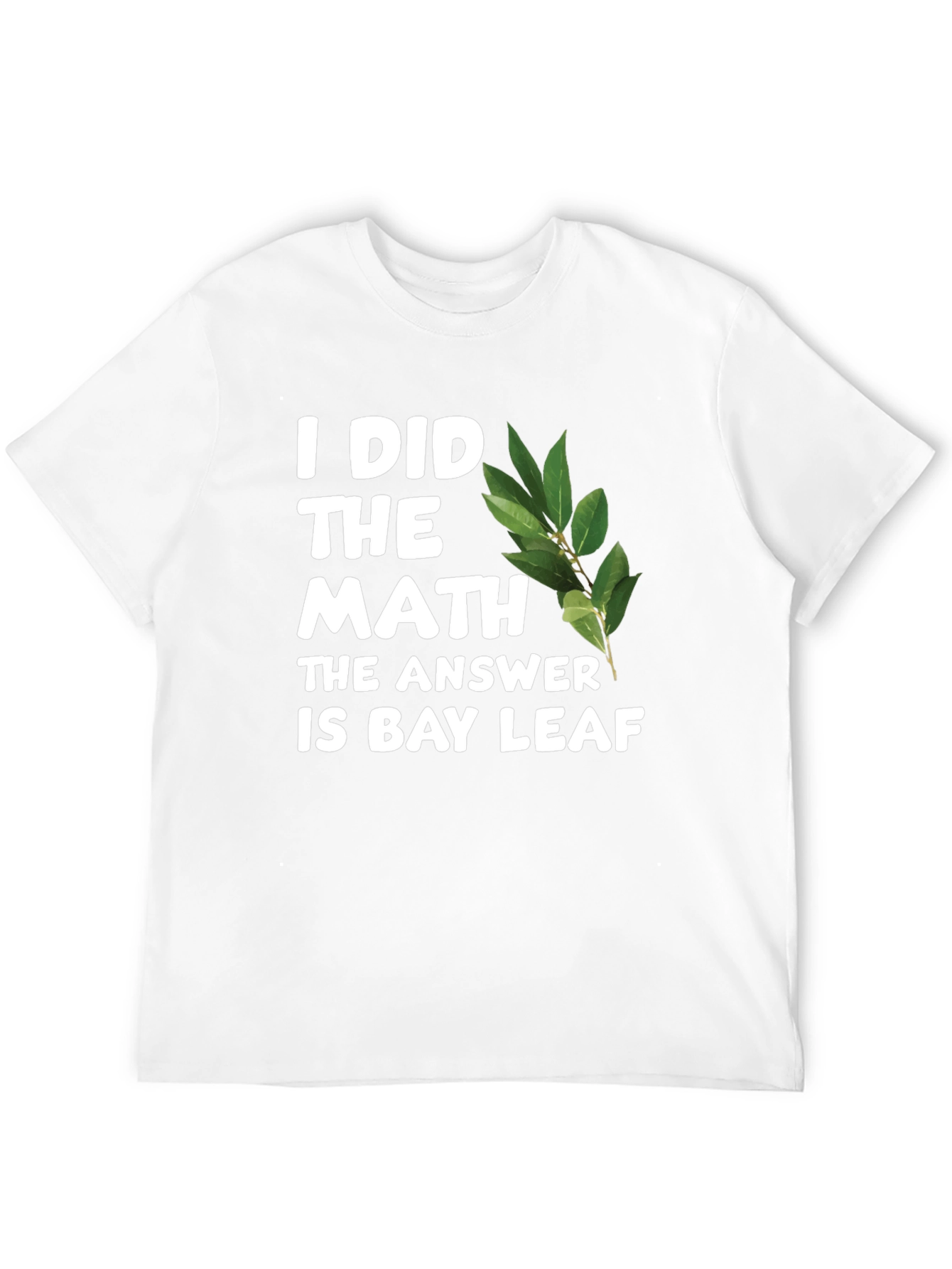 Math Answer Bay Leaf T-Shirt Funny Novelty Tee