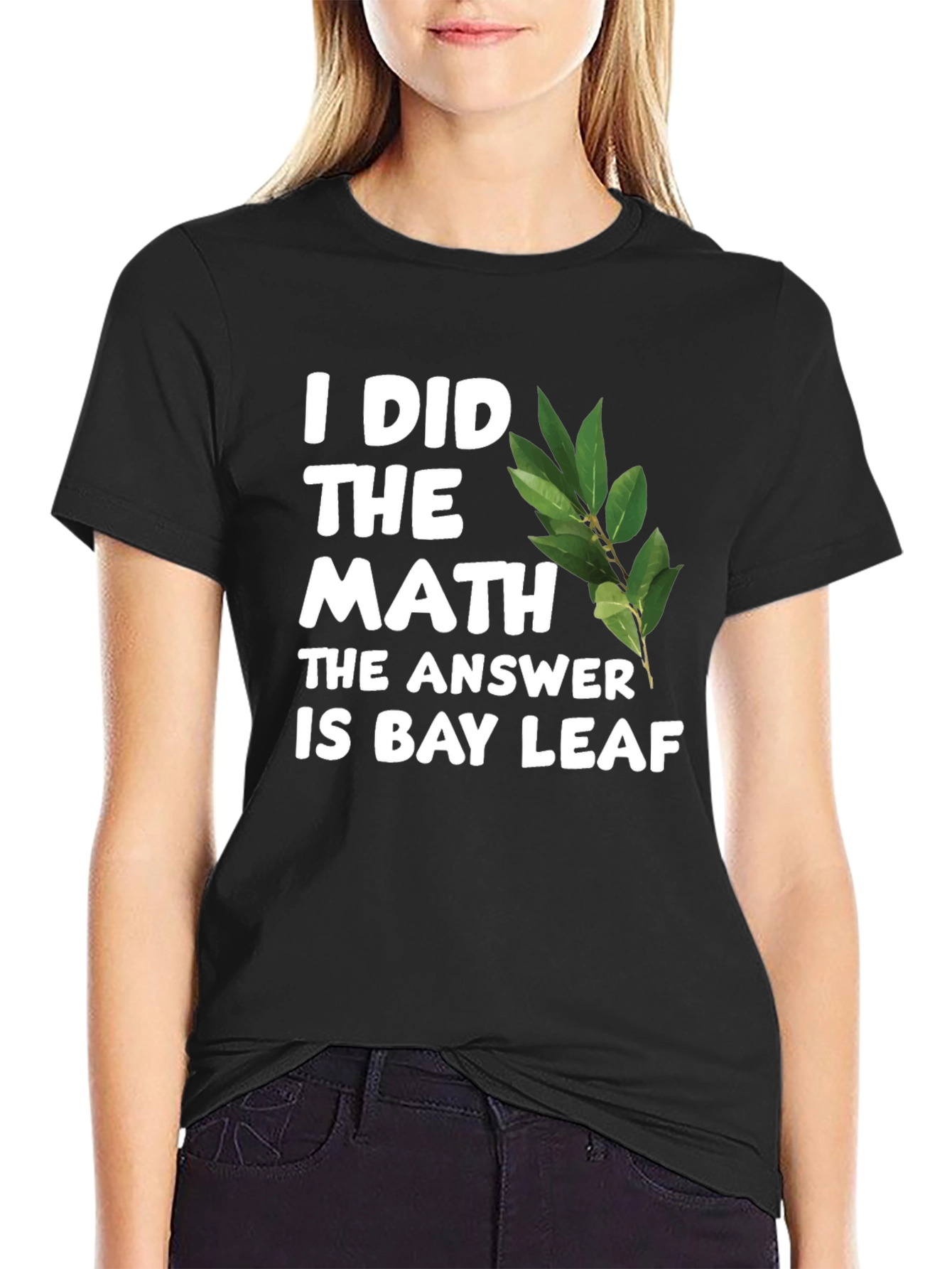 Math Answer Bay Leaf T-Shirt Funny Novelty Tee
