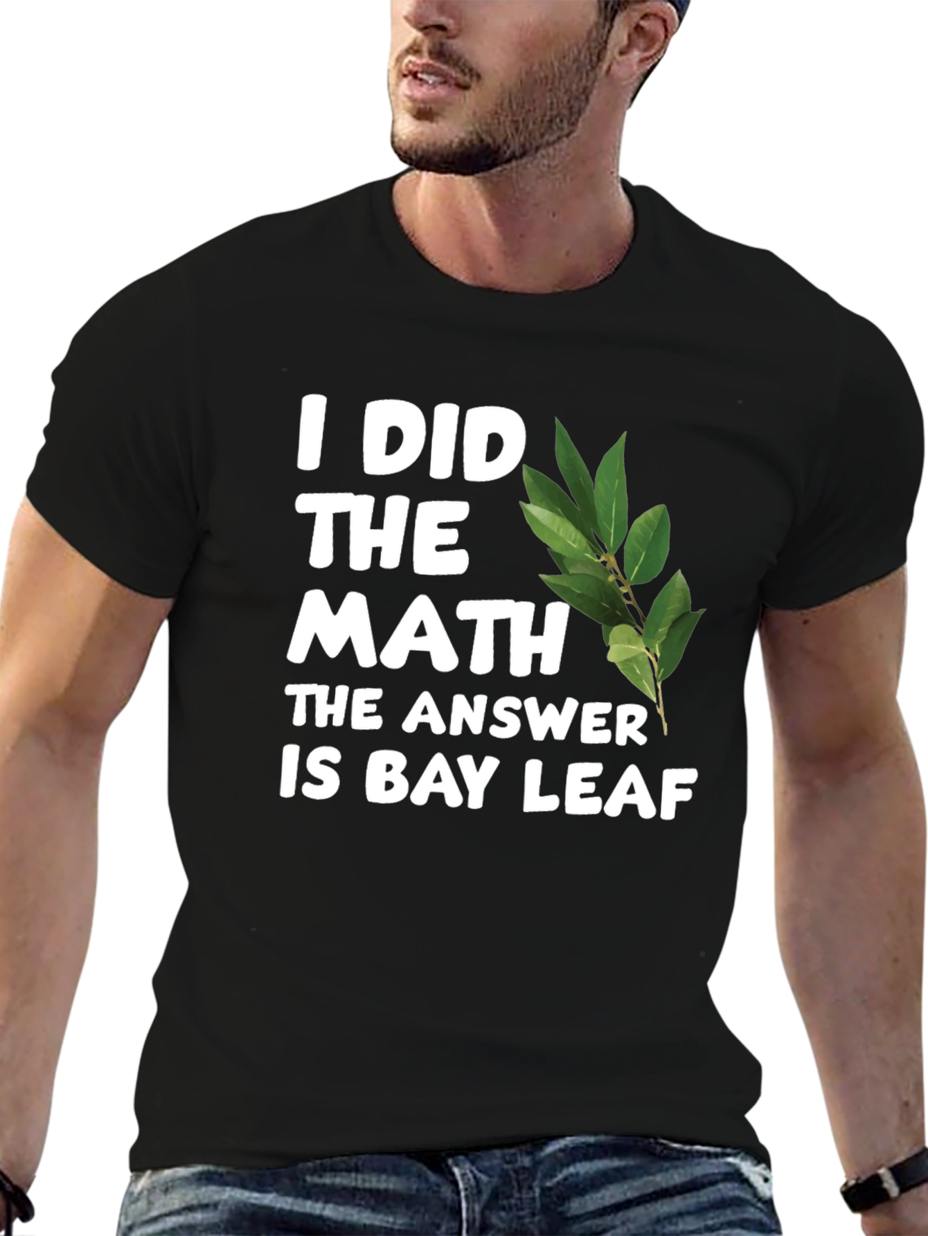 Math Answer Bay Leaf T-Shirt Funny Novelty Tee