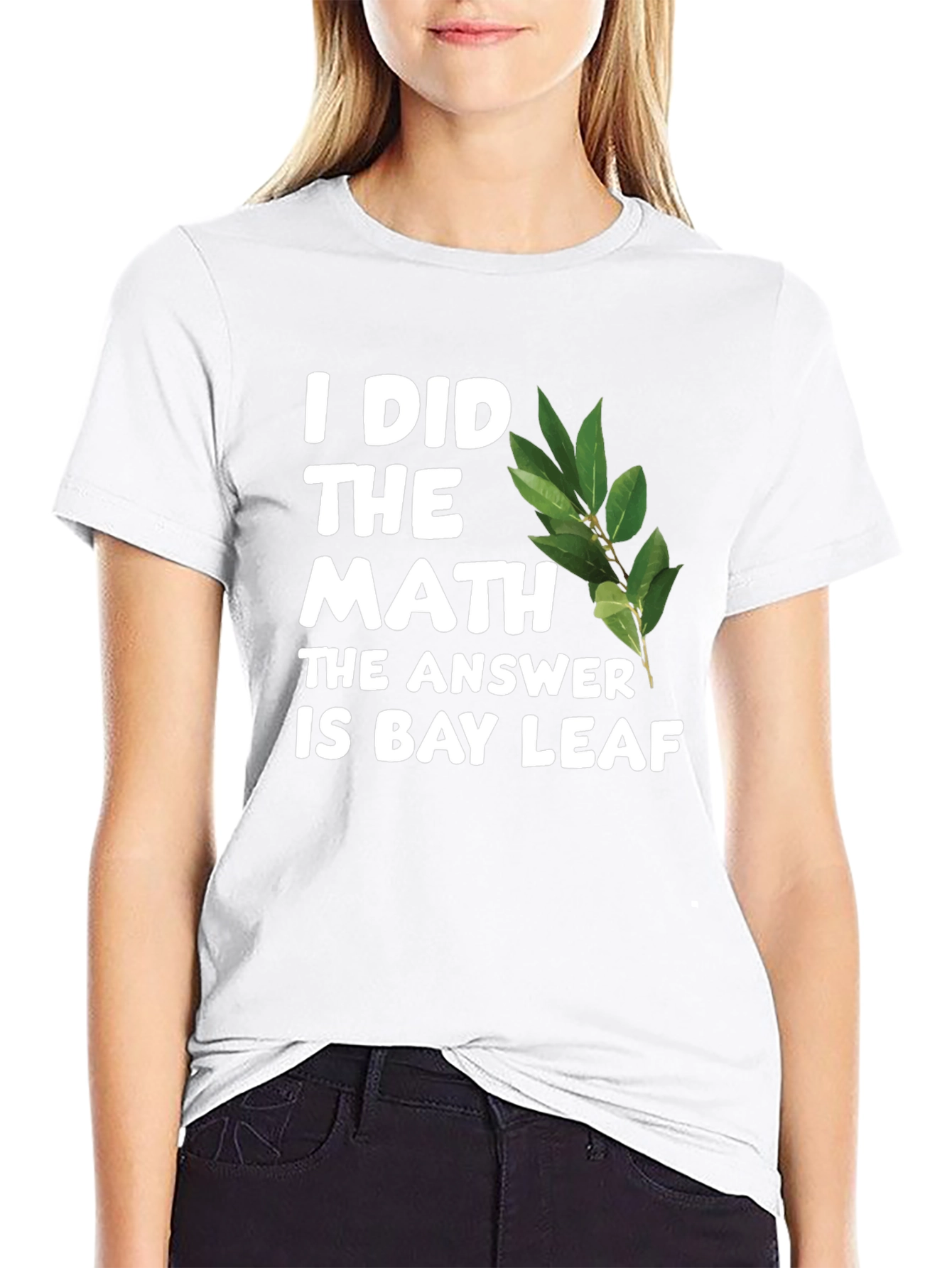 Math Answer Bay Leaf T-Shirt Funny Novelty Tee
