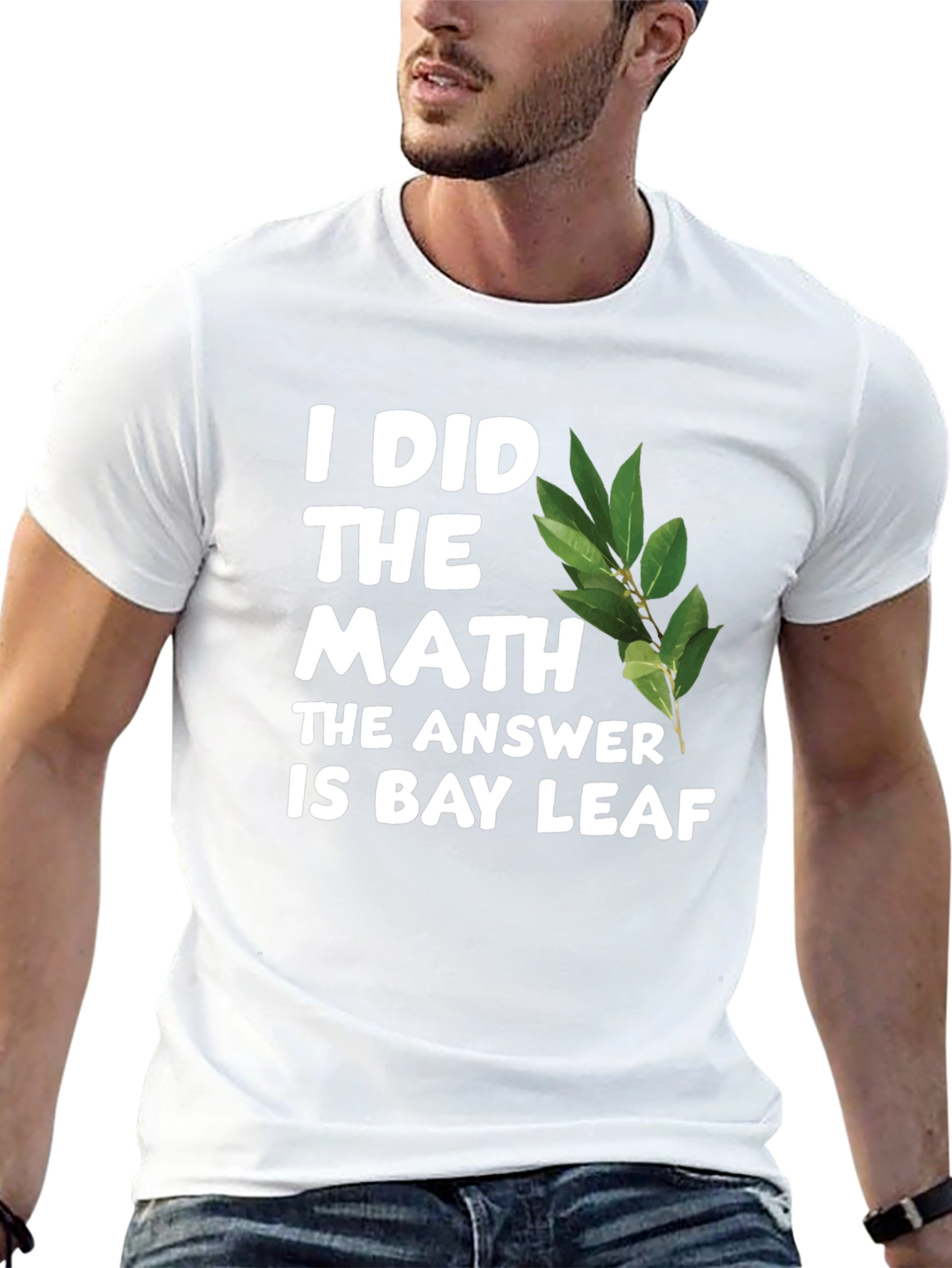 Math Answer Bay Leaf T-Shirt Funny Novelty Tee
