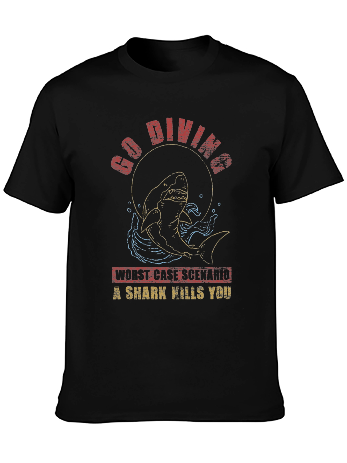 Go Diving Shark T-Shirt - Worst Case Scenario