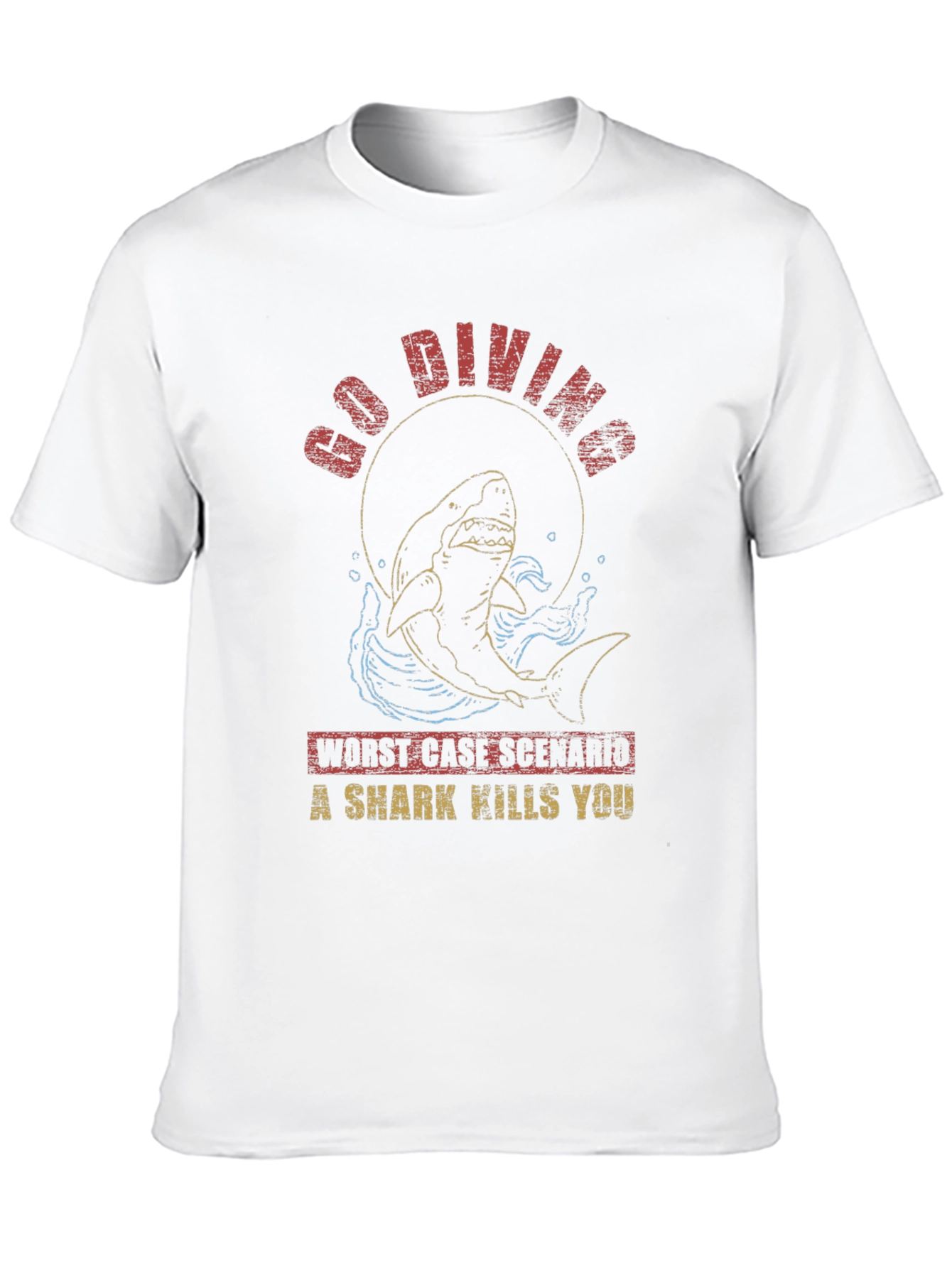 Go Diving Shark T-Shirt - Worst Case Scenario